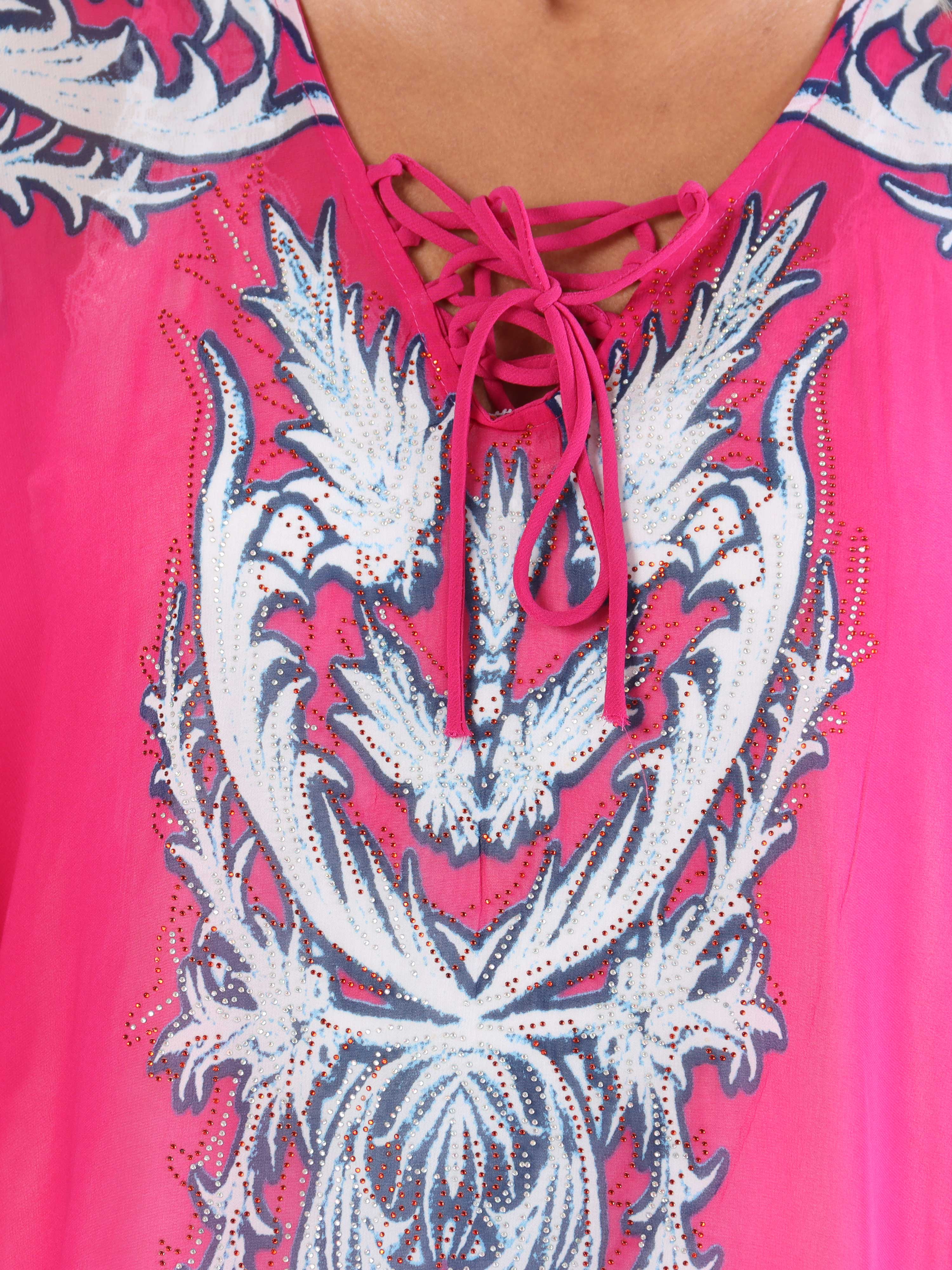 Josefina - Halvgenomskinlig plus size-tunika med dragsko