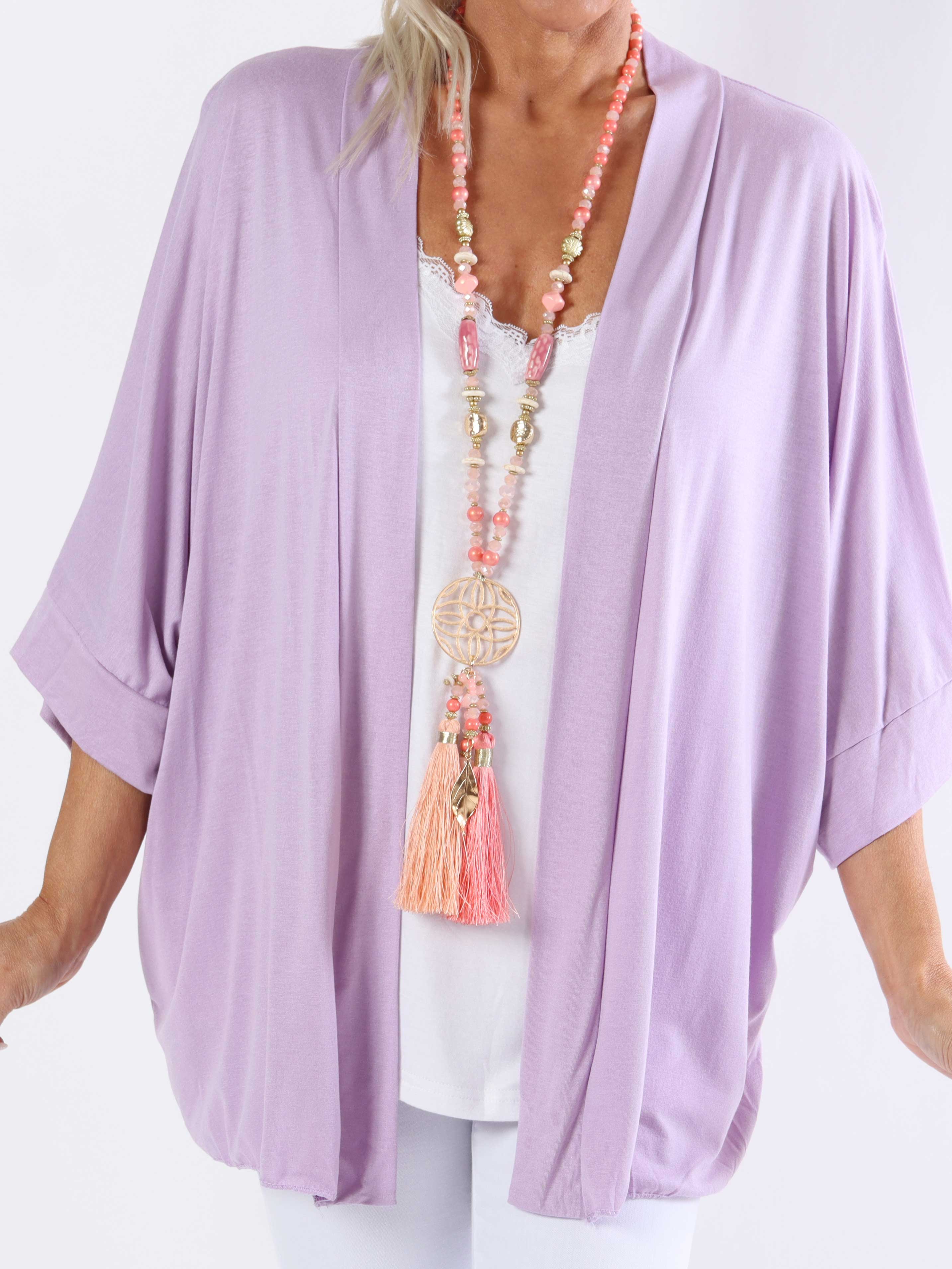 Mimi - Plus size enfärgad kofta i viskos