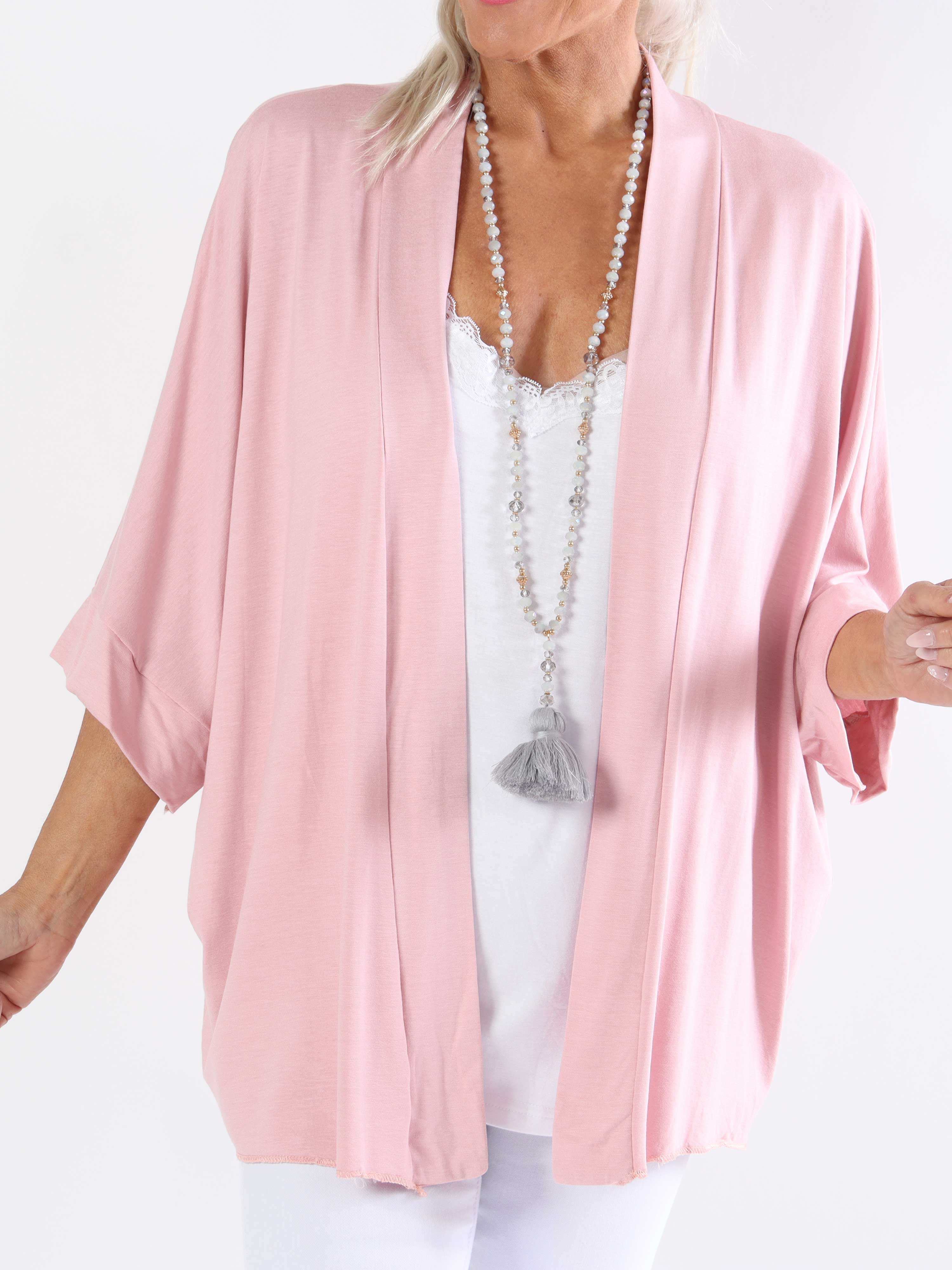 Mimi - Plus size enfärgad kofta i viskos