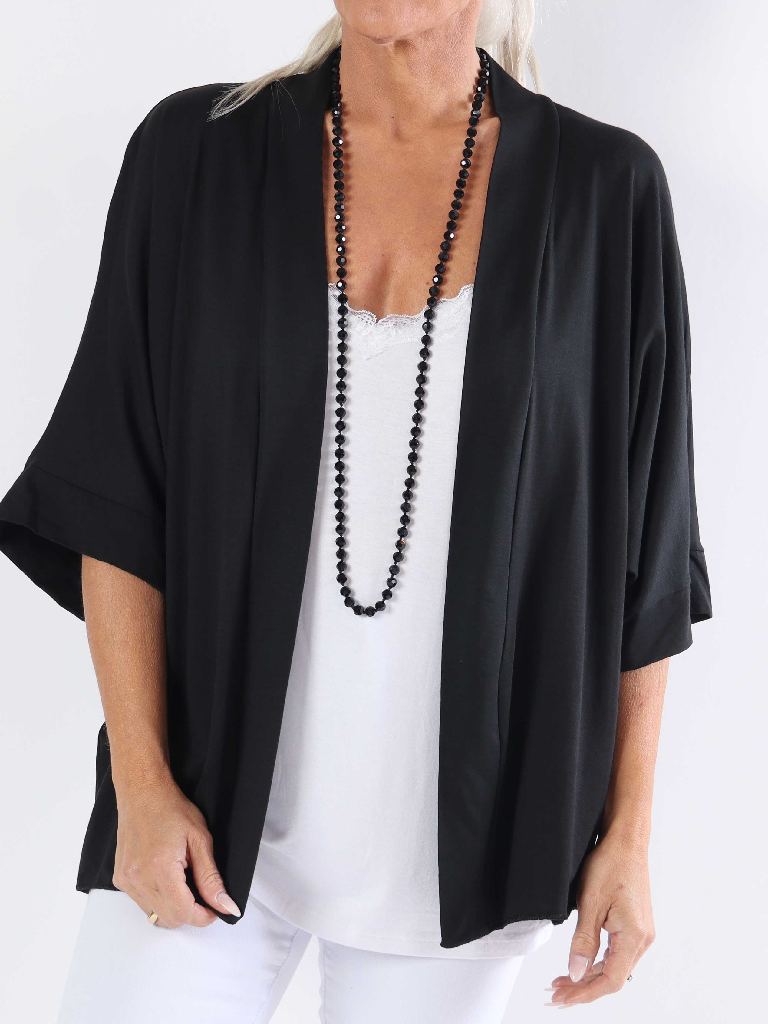 Mimi - Plus size enfärgad kofta i viskos