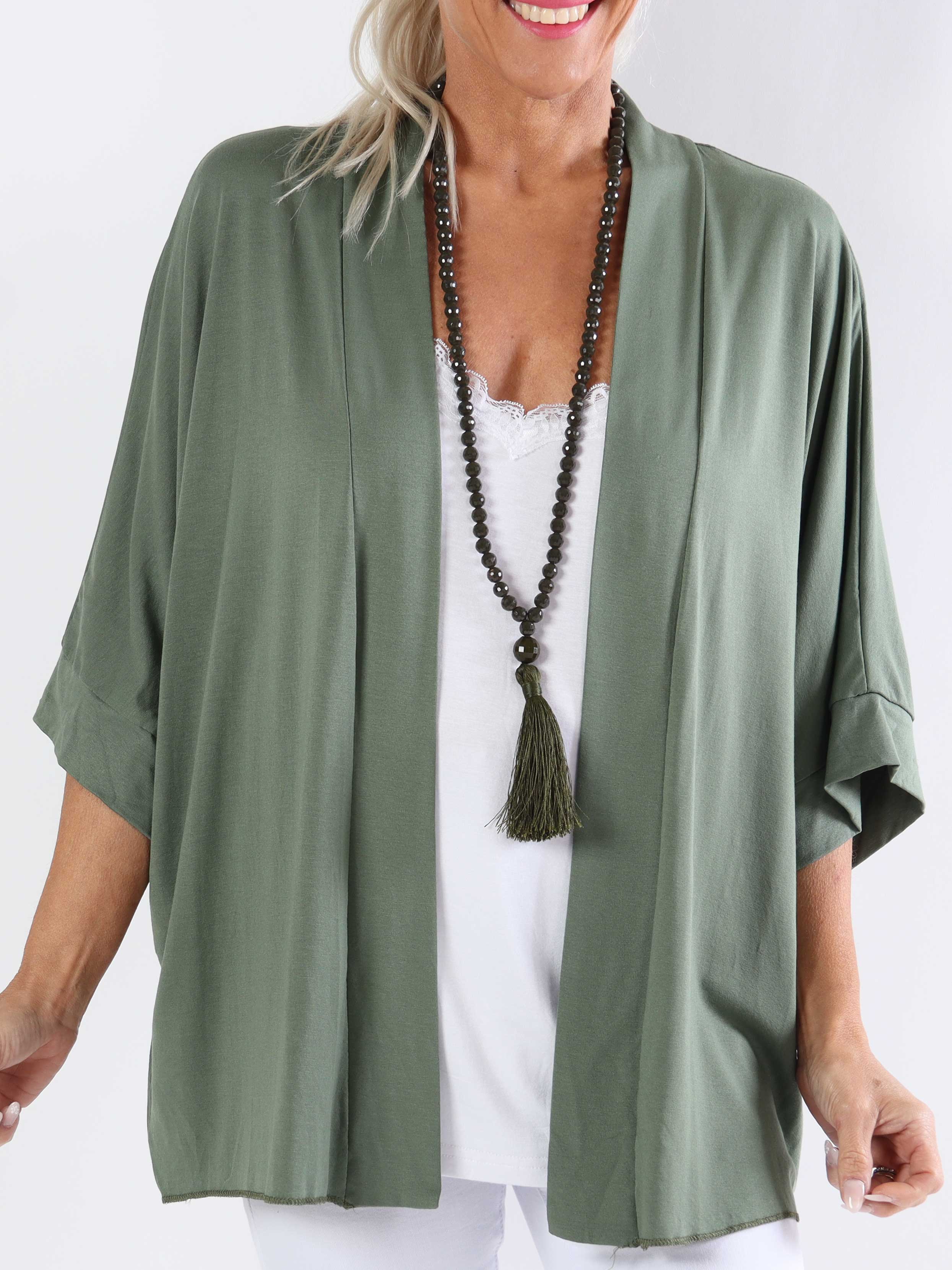 Mimi - Plus size enfärgad kofta i viskos