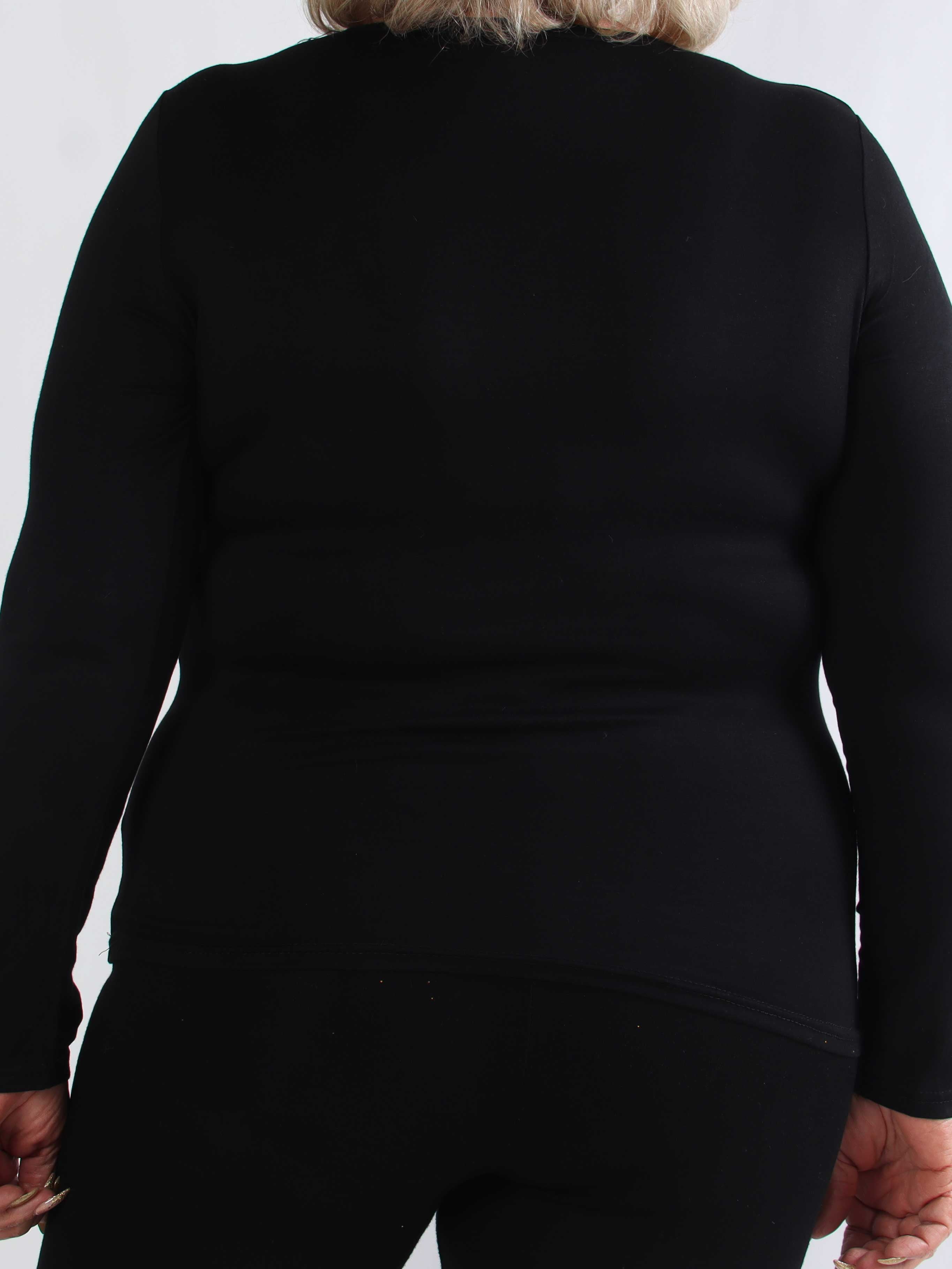 Othilla - Blød langærmet basis bluse