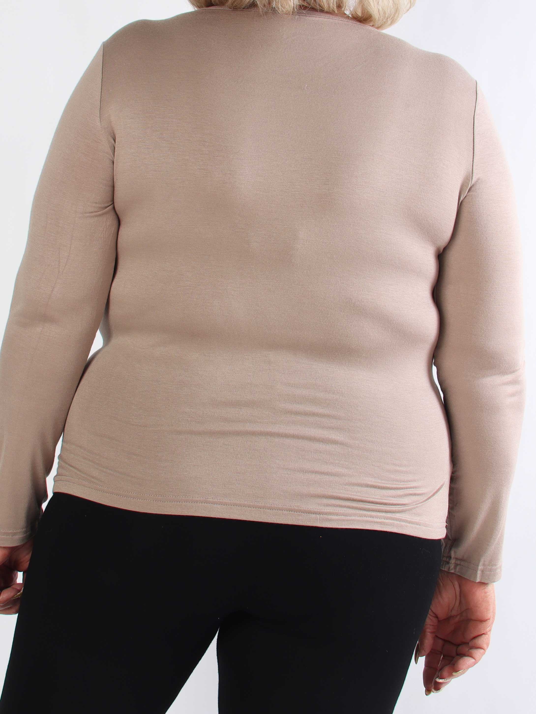 Othilla - Blød langærmet basis bluse