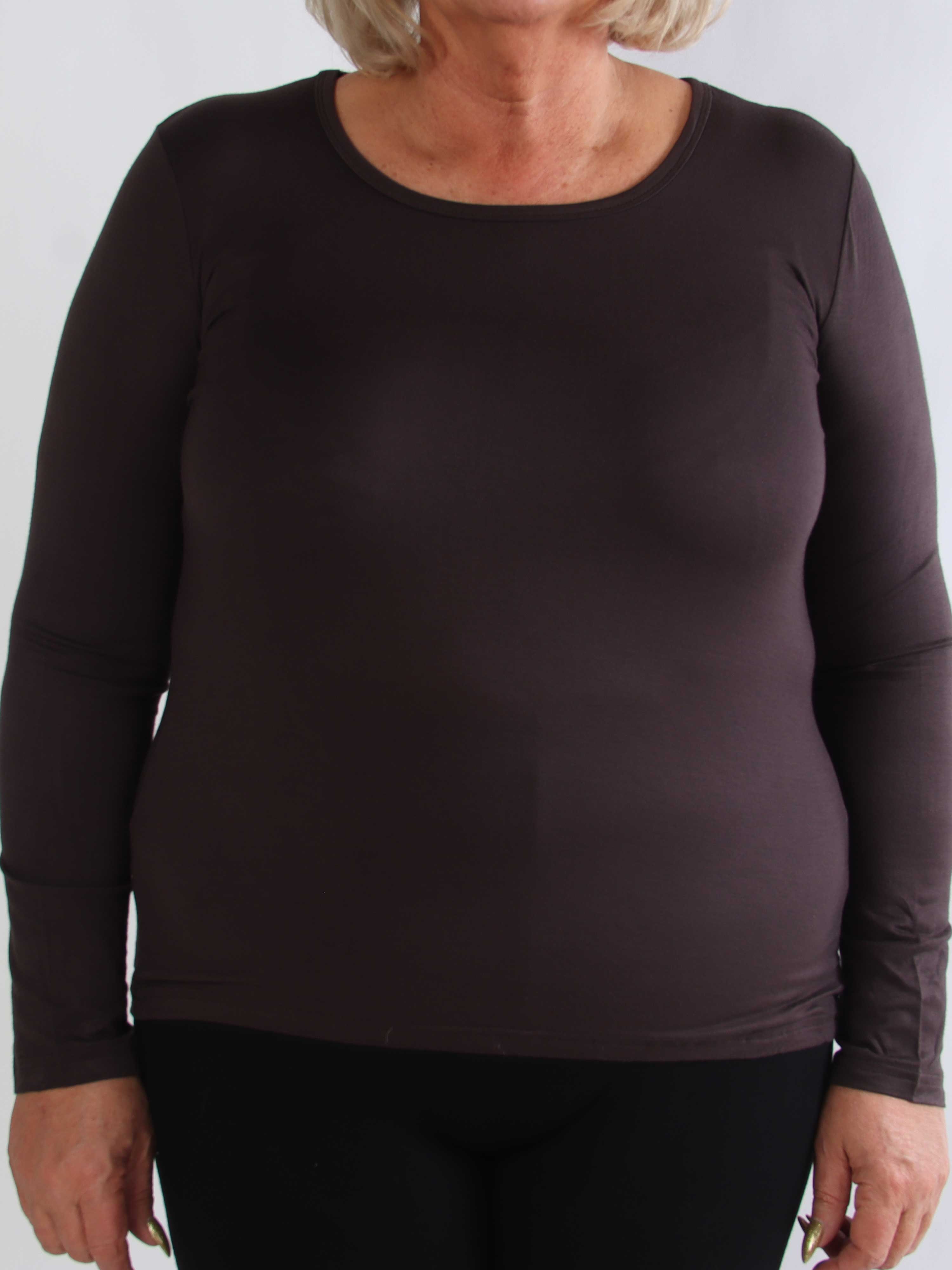 Othilla - Blød langærmet basis bluse