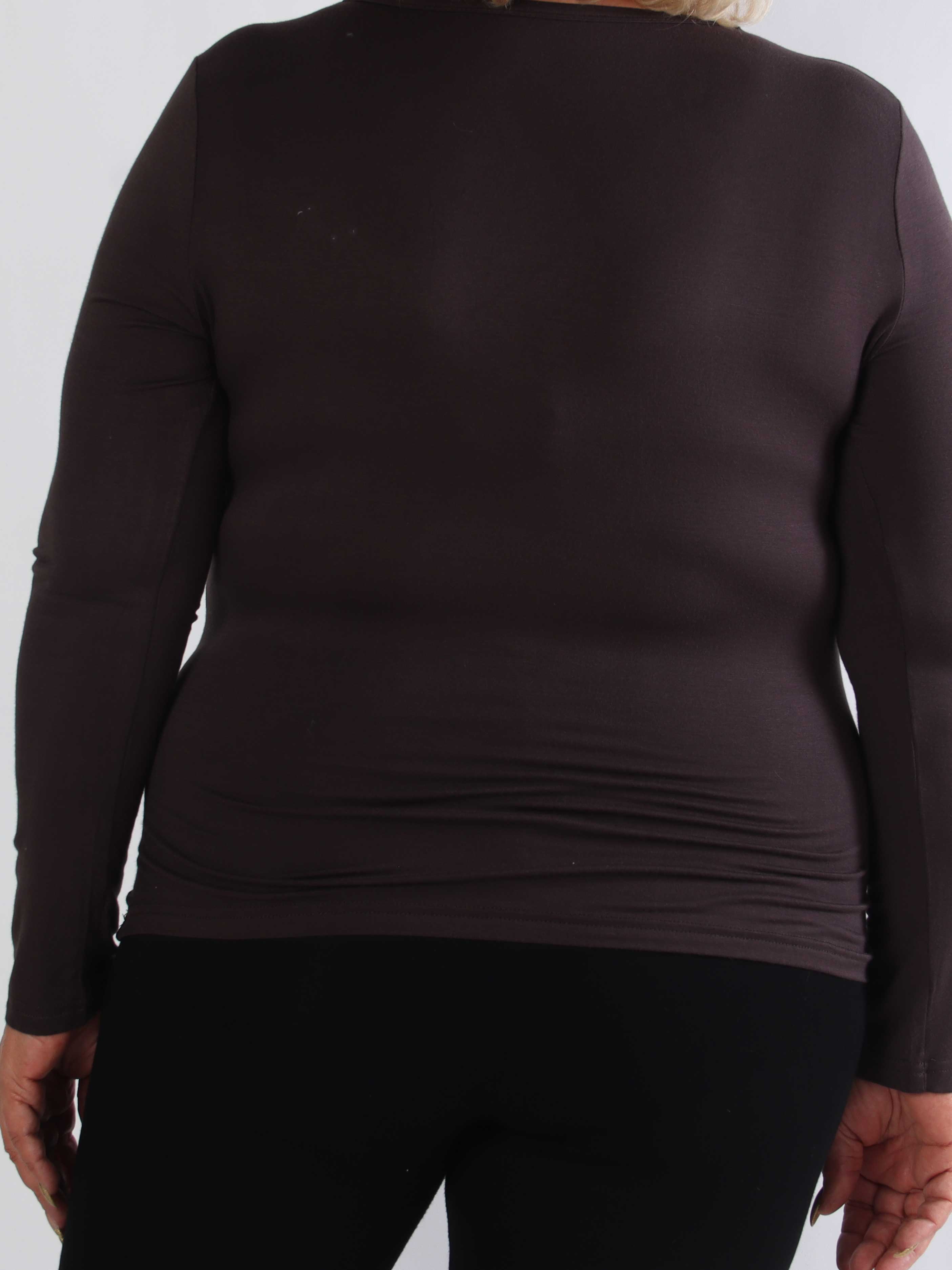 Othilla - Blød langærmet basis bluse