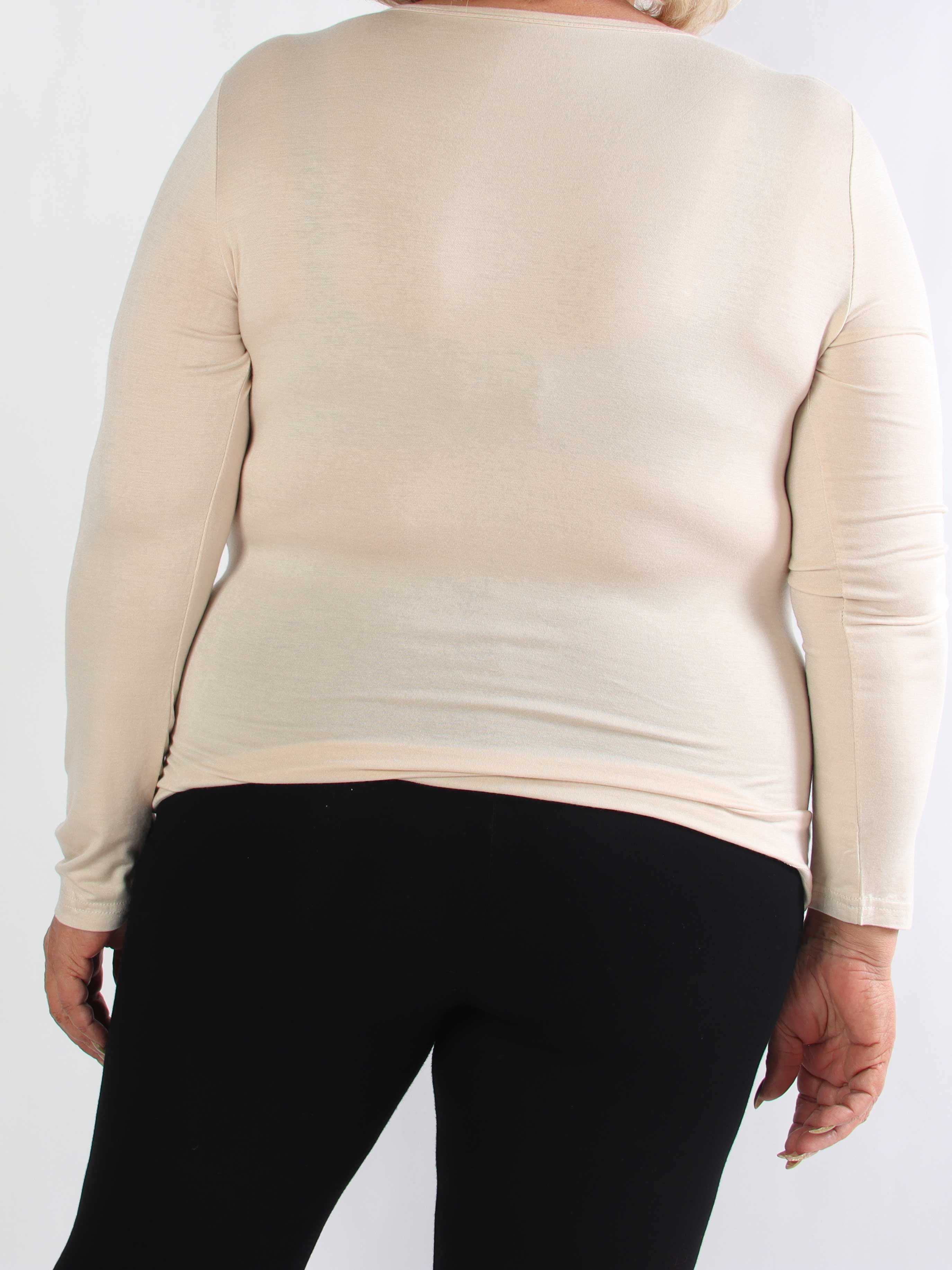 Othilla - Blød langærmet basis bluse