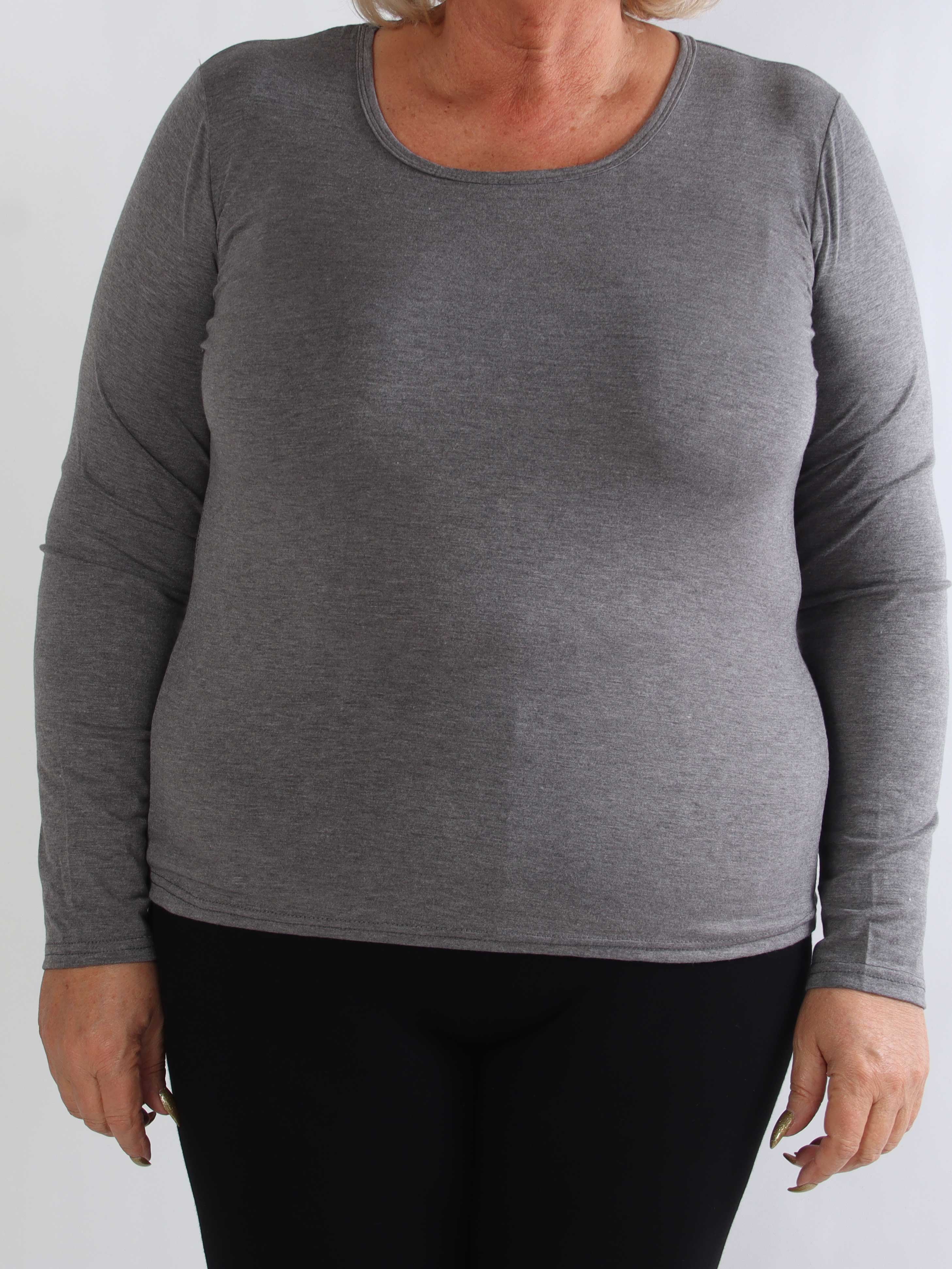 Othilla - Blød langærmet basis bluse