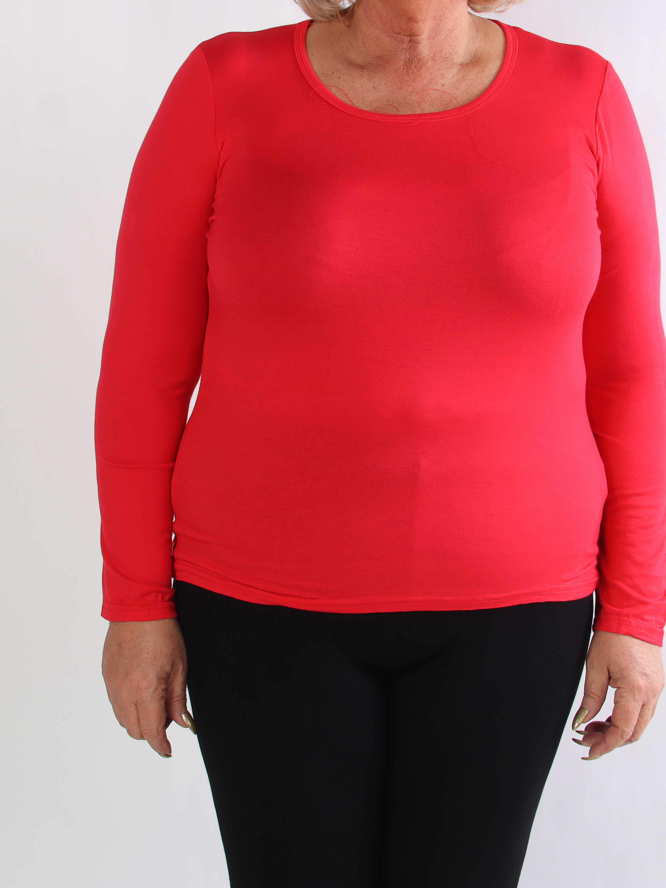 Othilla - Blød langærmet basis bluse