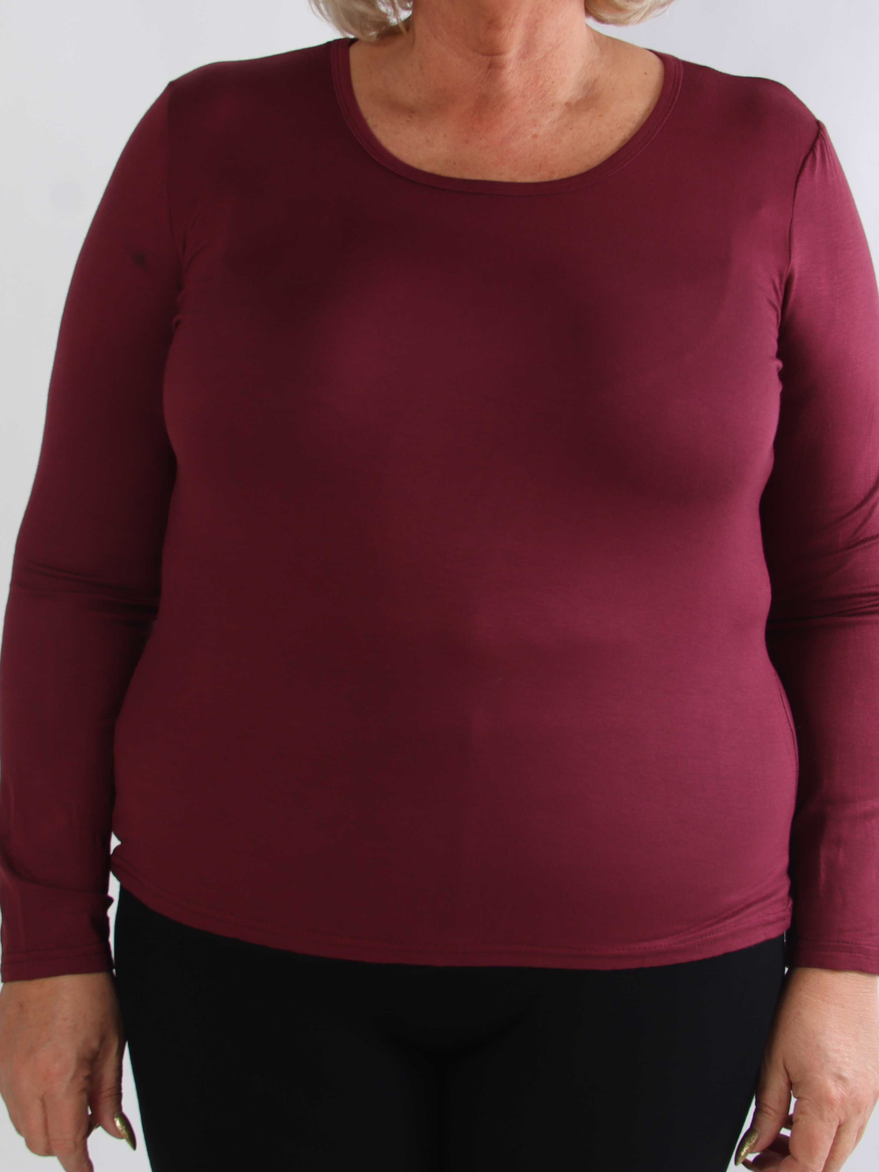 Othilla - Blød langærmet basis bluse