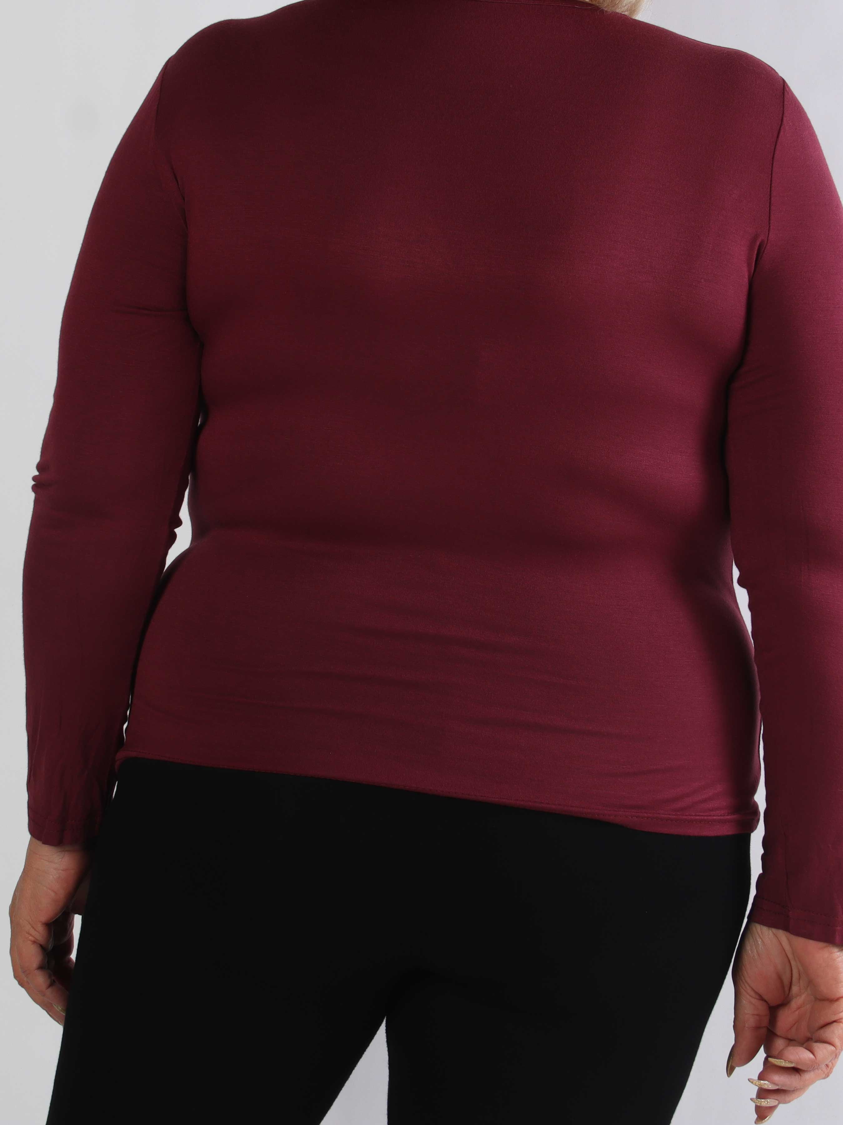 Othilla - Blød langærmet basis bluse