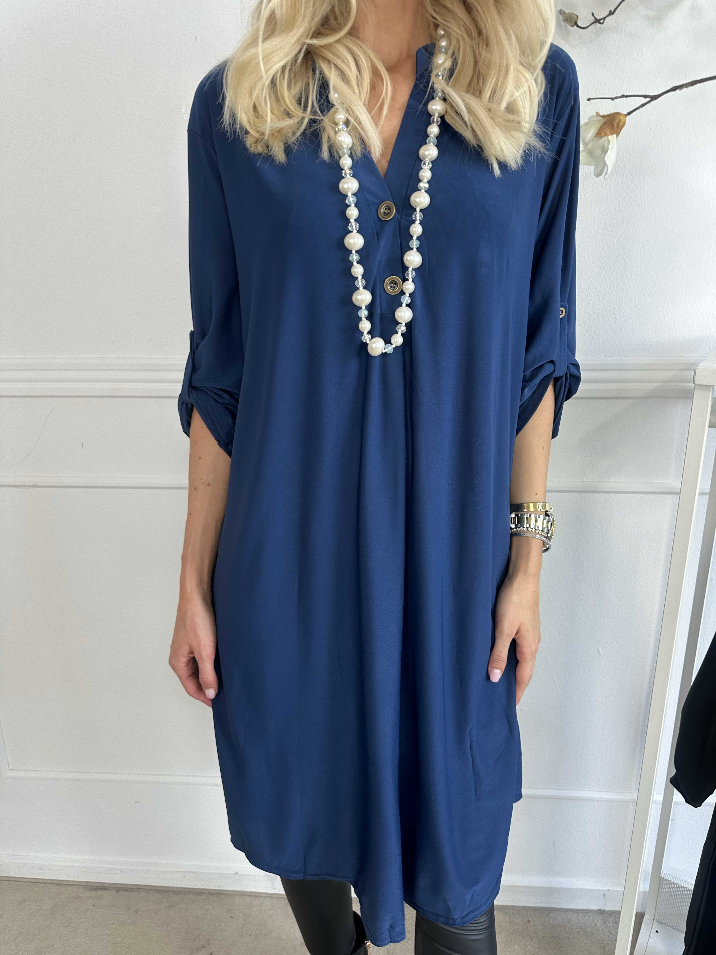 Ebba Plain Long - Söt klänning i elastiskt tyg