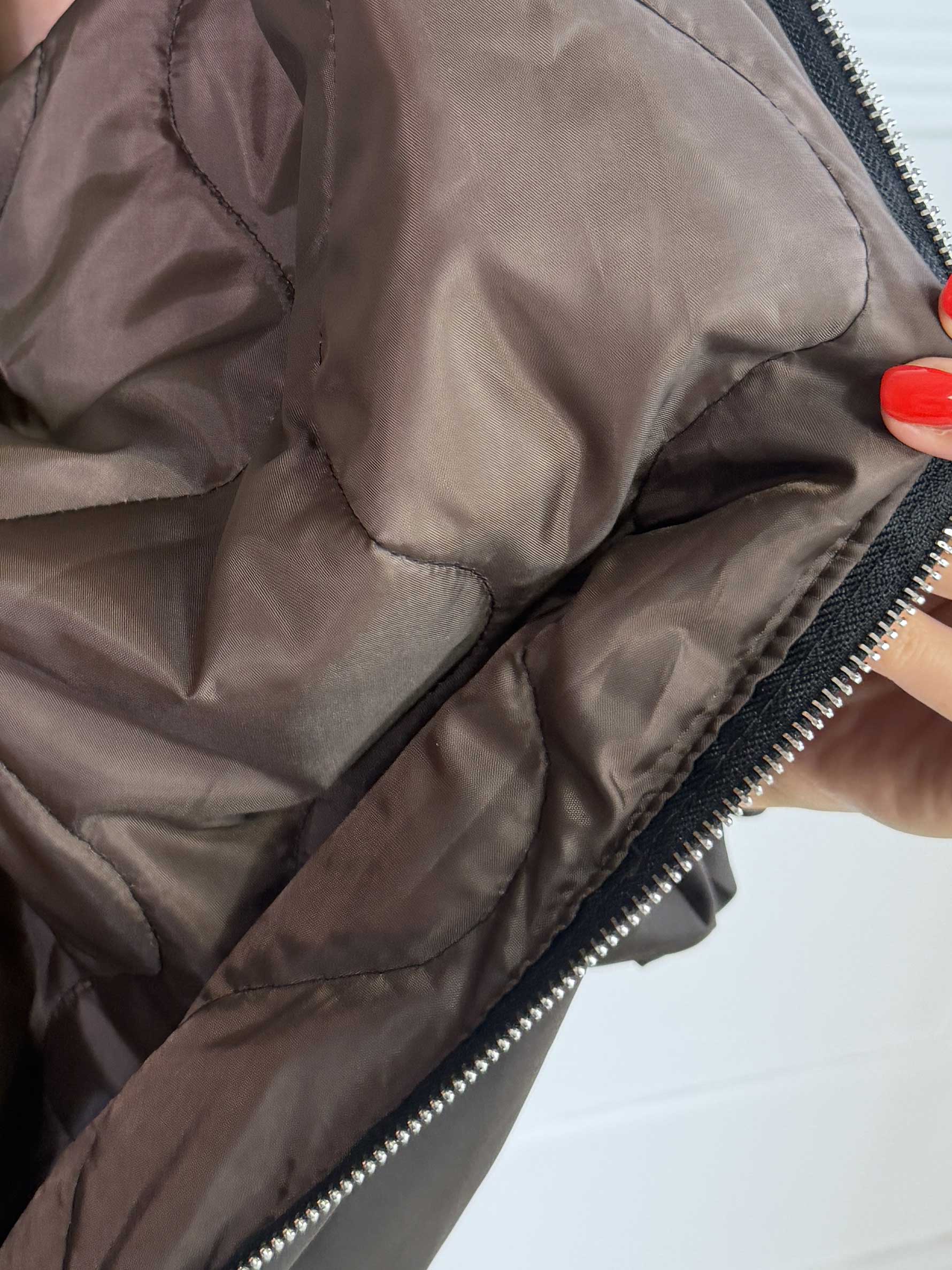 Gemma – Varm och trendig plus size quiltad bomberjacka