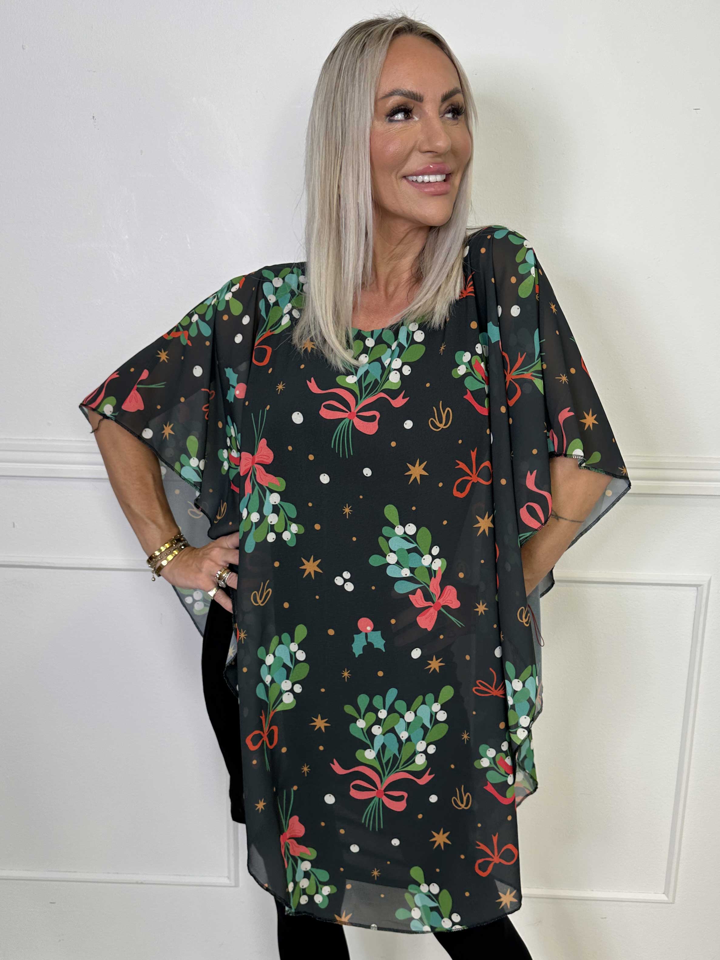 Kenya Mistletoe -  Tunikaklänning med mistelmotiv