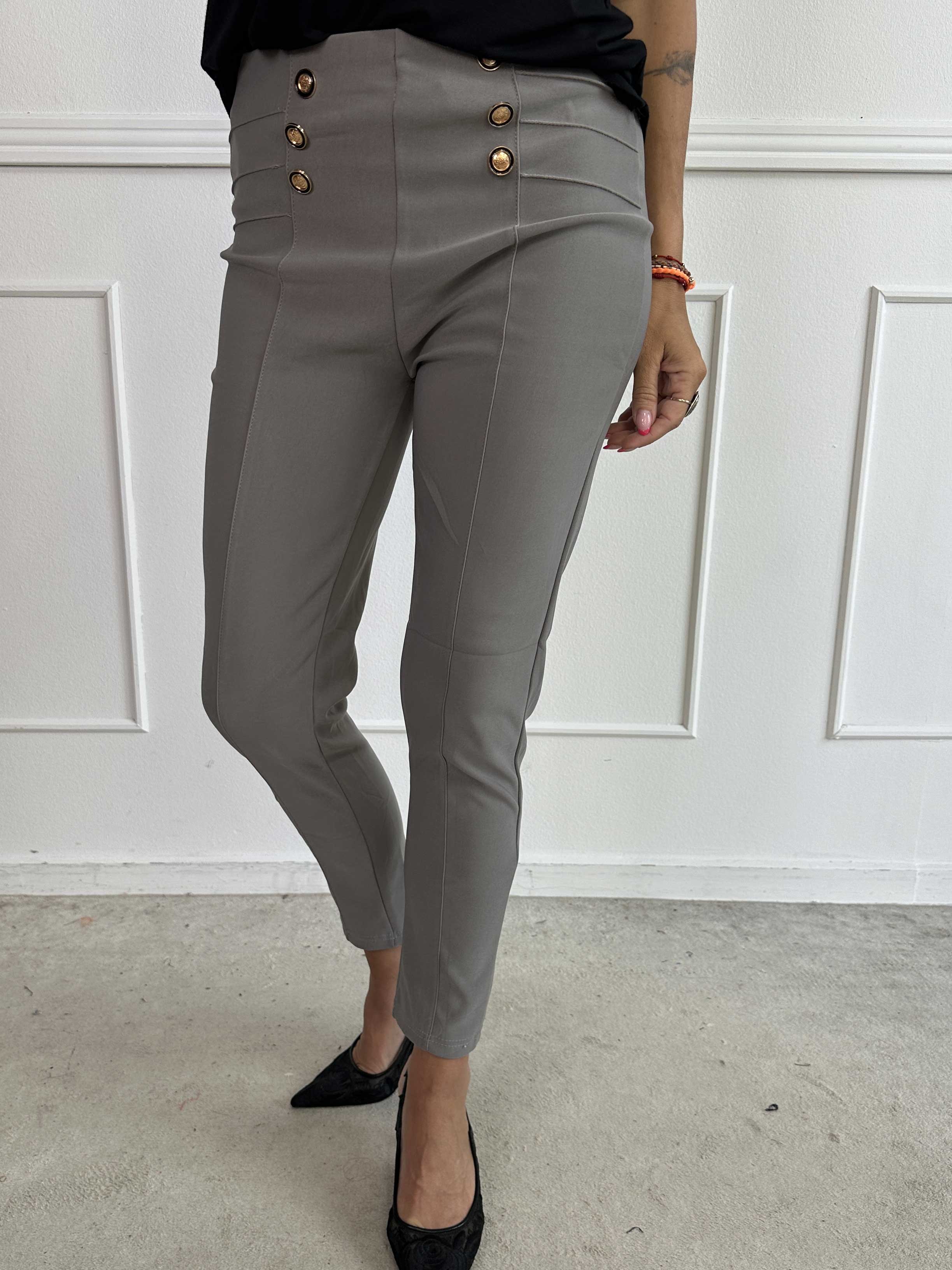 Jolie - Mjuka elastiska leggings med guldknappar