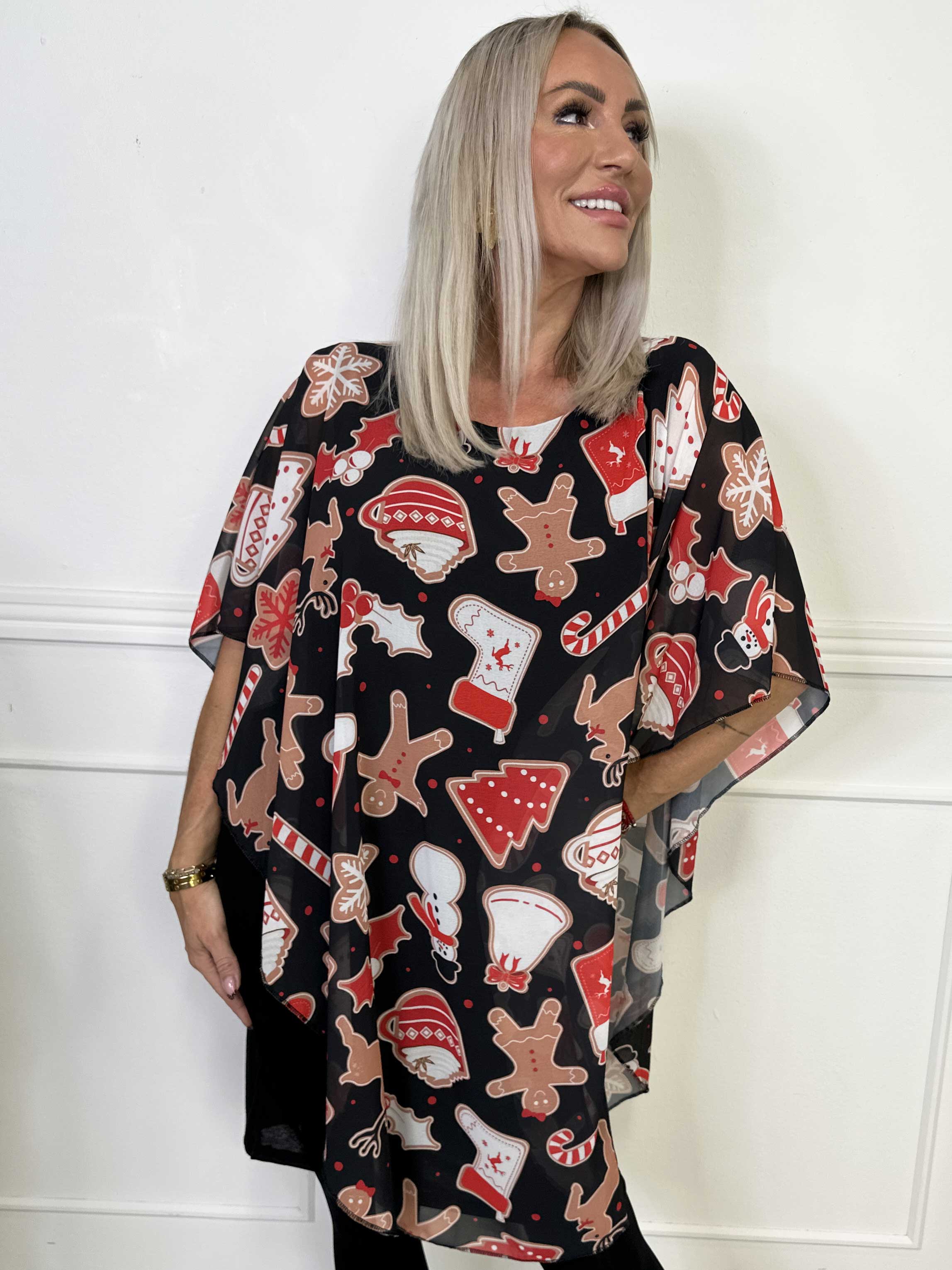 Kenya Gingerbread - Tunikaklänning med peparkaksmotiv