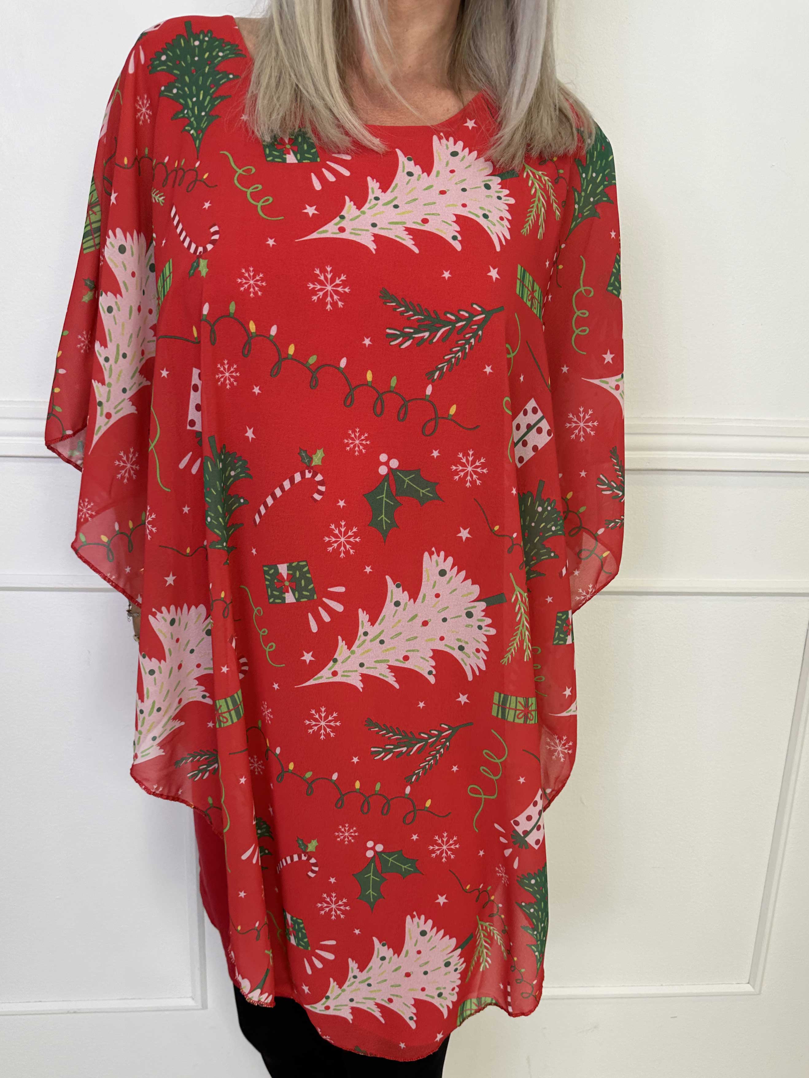 Kenya Christmas - Tunikaklänning med julmotiv på