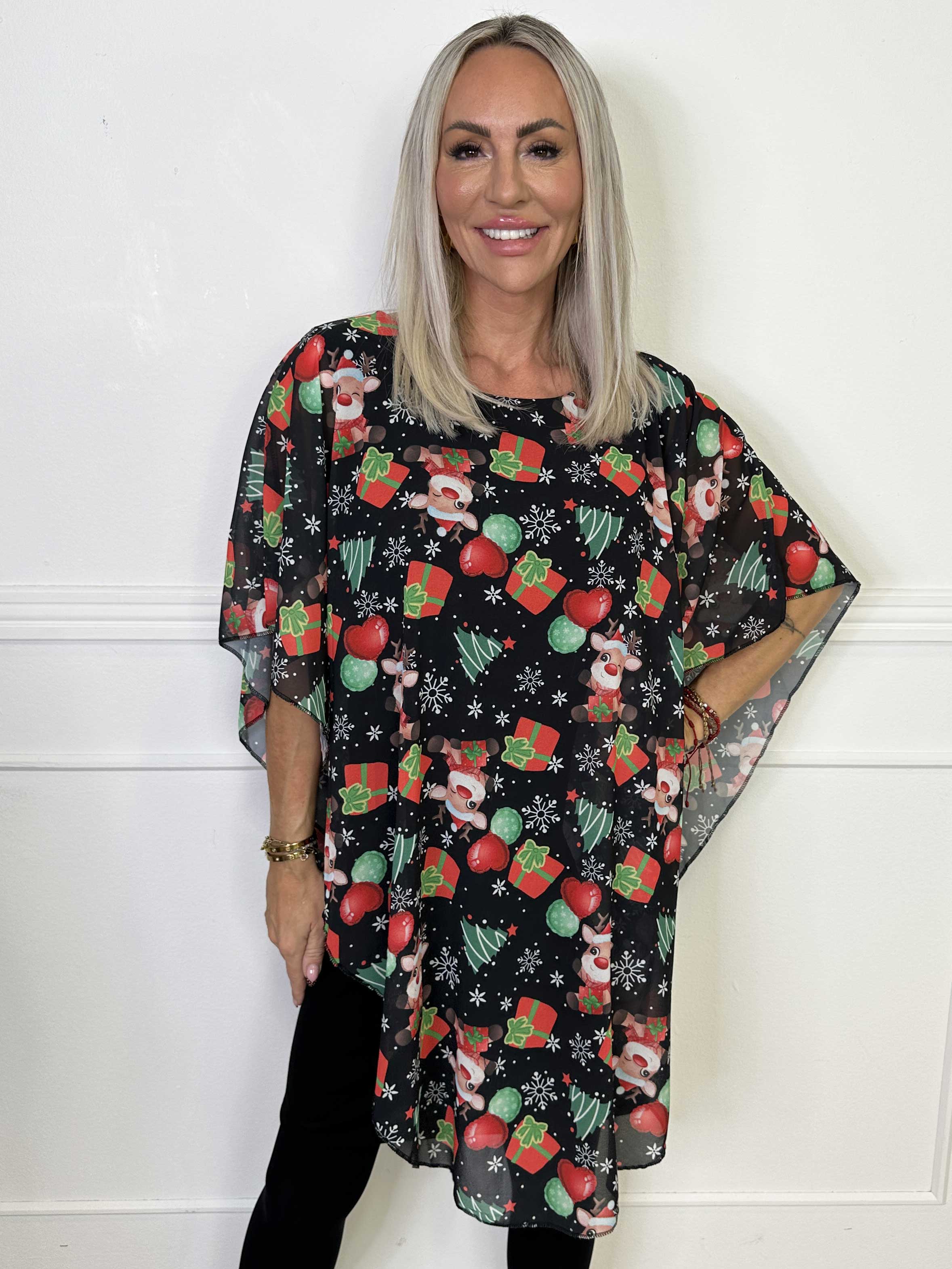 Kenya Christmas - Tunikaklänning med julmotiv på