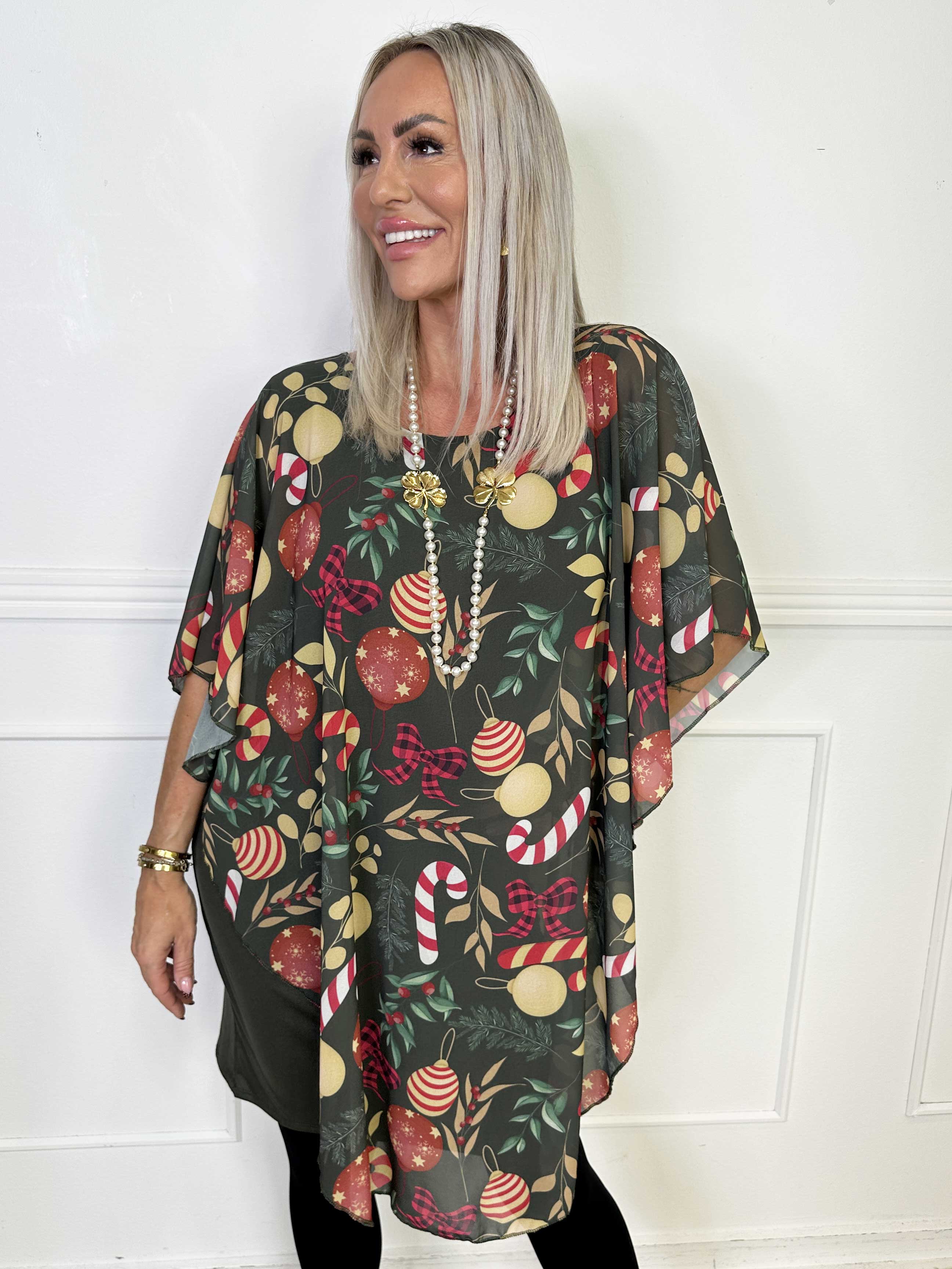 Kenya Christmas - Tunikaklänning med julmotiv på