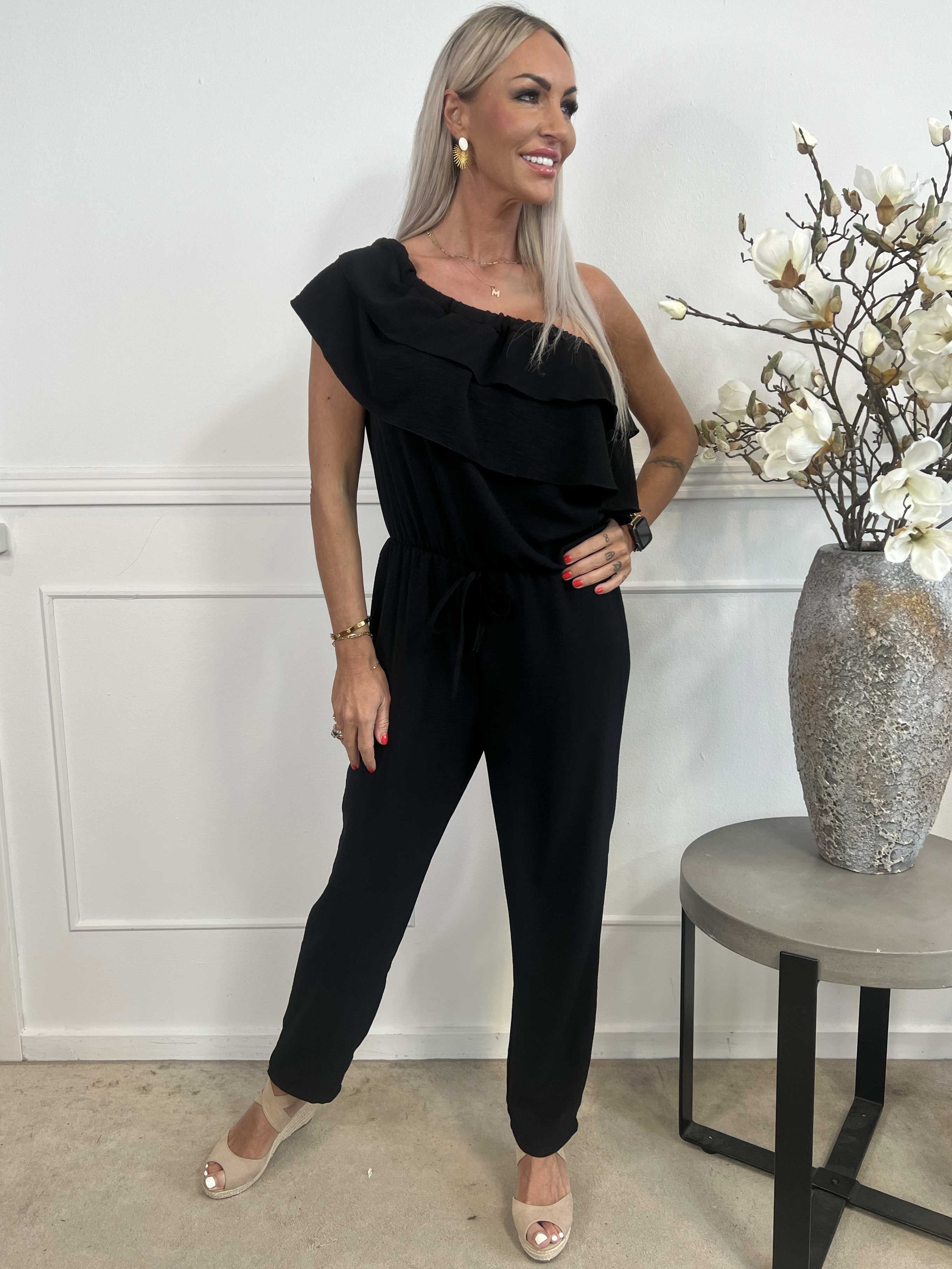 Loulou - Byxdress med volang och resårfåll