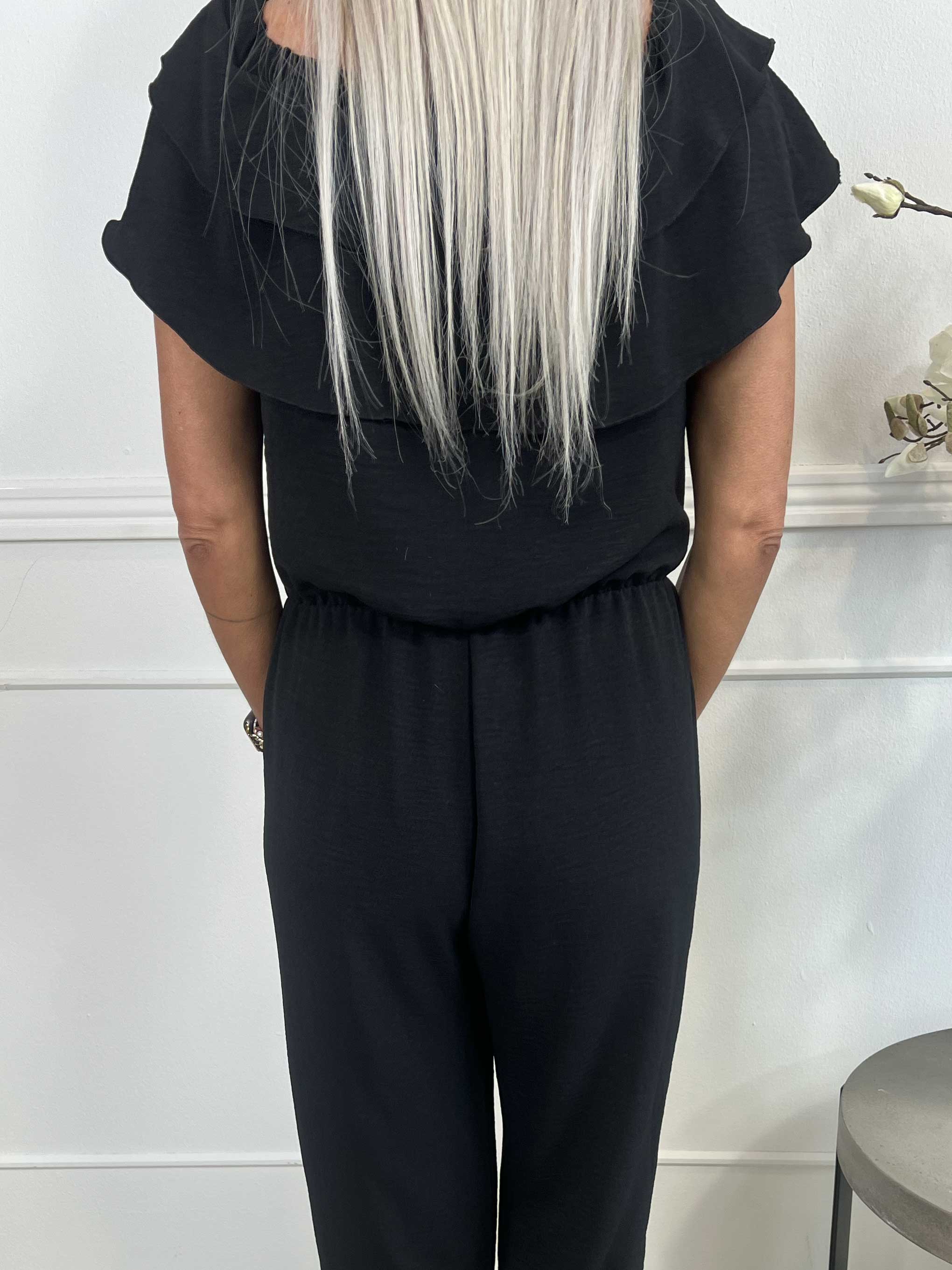 Loulou - Byxdress med volang och resårfåll