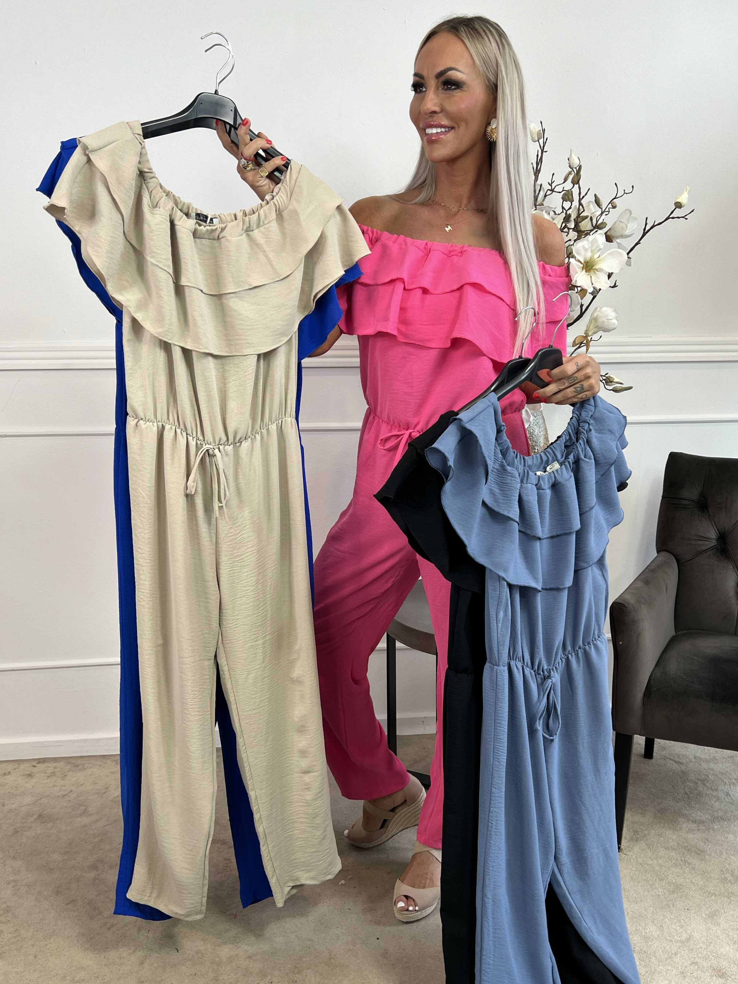 Loulou - Byxdress med volang och resårfåll