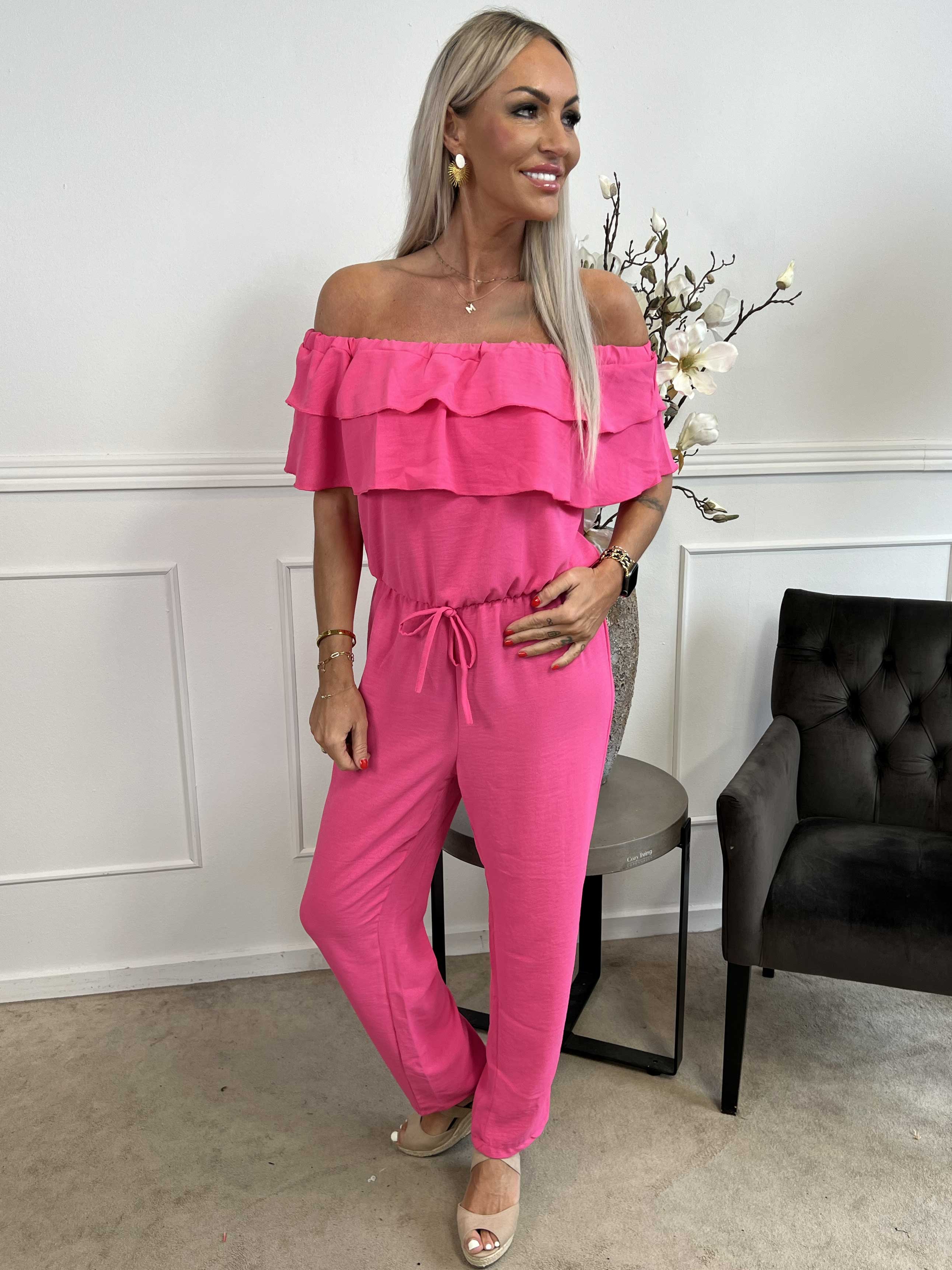 Loulou - Byxdress med volang och resårfåll