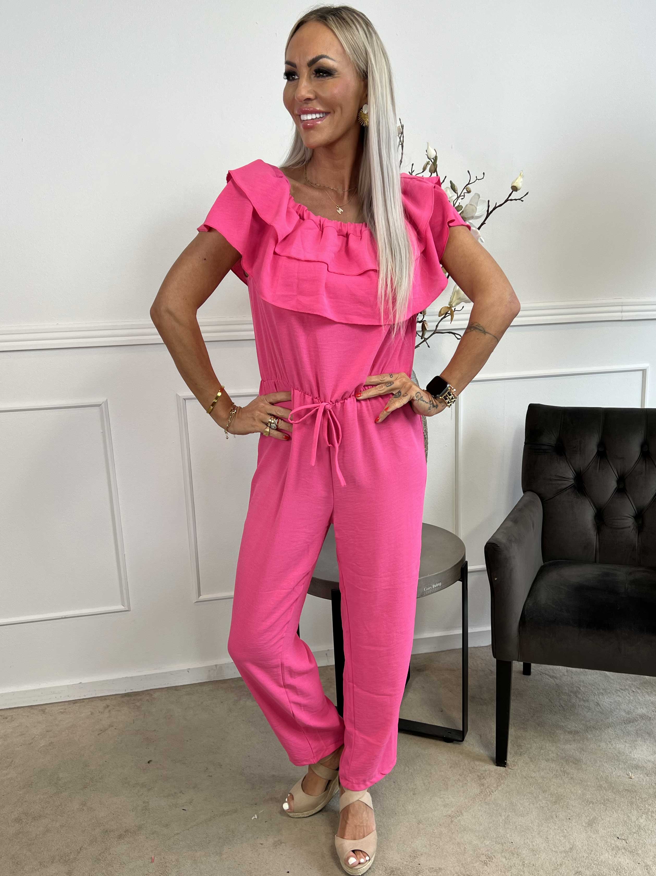 Loulou - Byxdress med volang och resårfåll