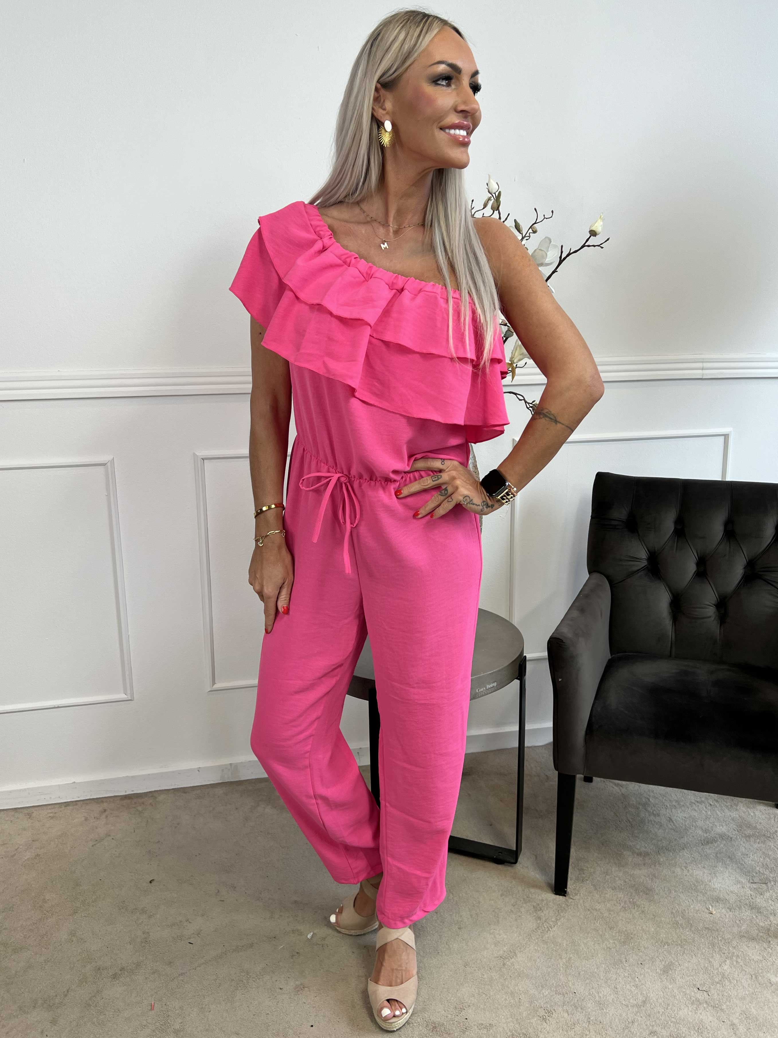 Loulou - Byxdress med volang och resårfåll