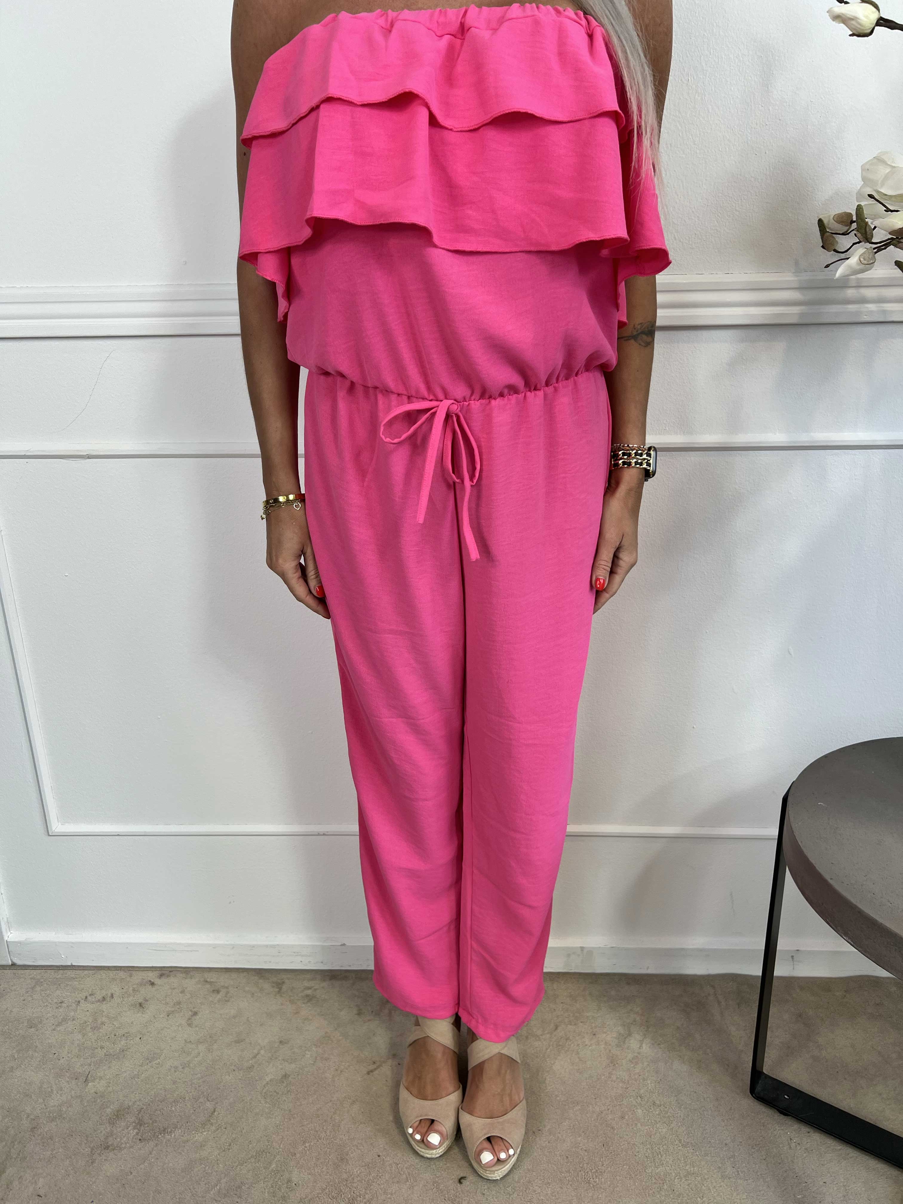 Loulou - Byxdress med volang och resårfåll