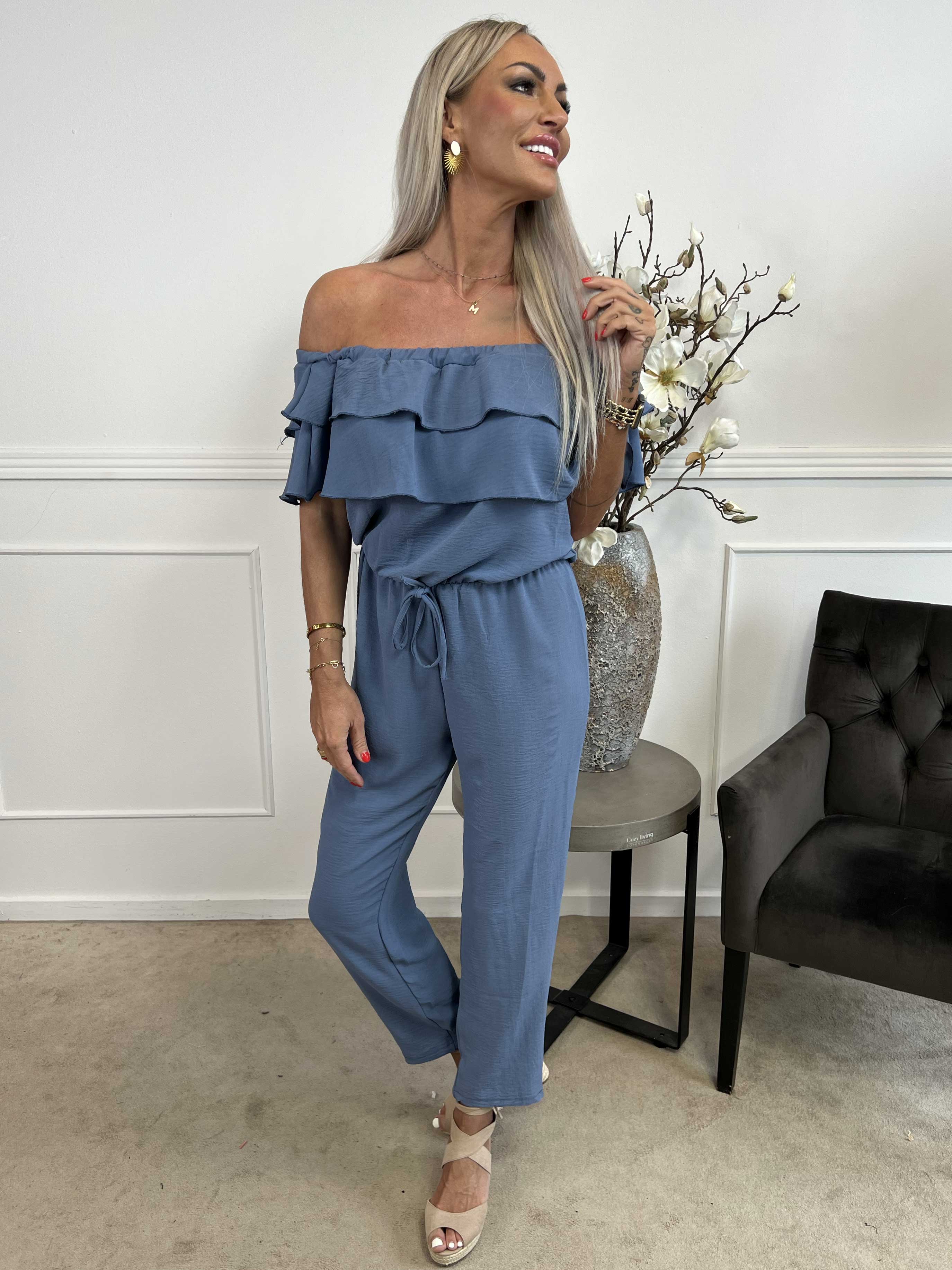 Loulou - Byxdress med volang och resårfåll