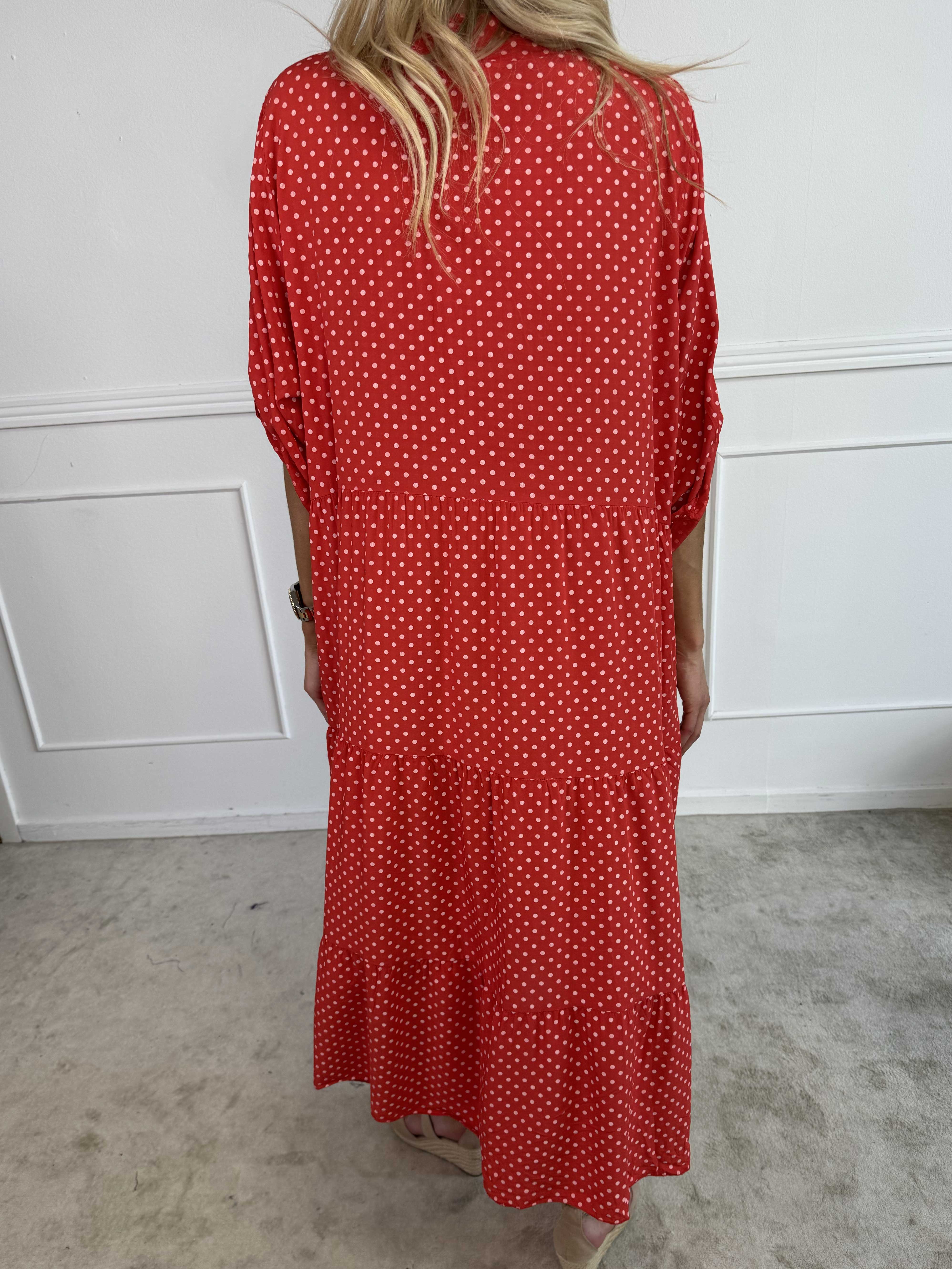 Dotti - Klänning med lager på lager-look i viskos