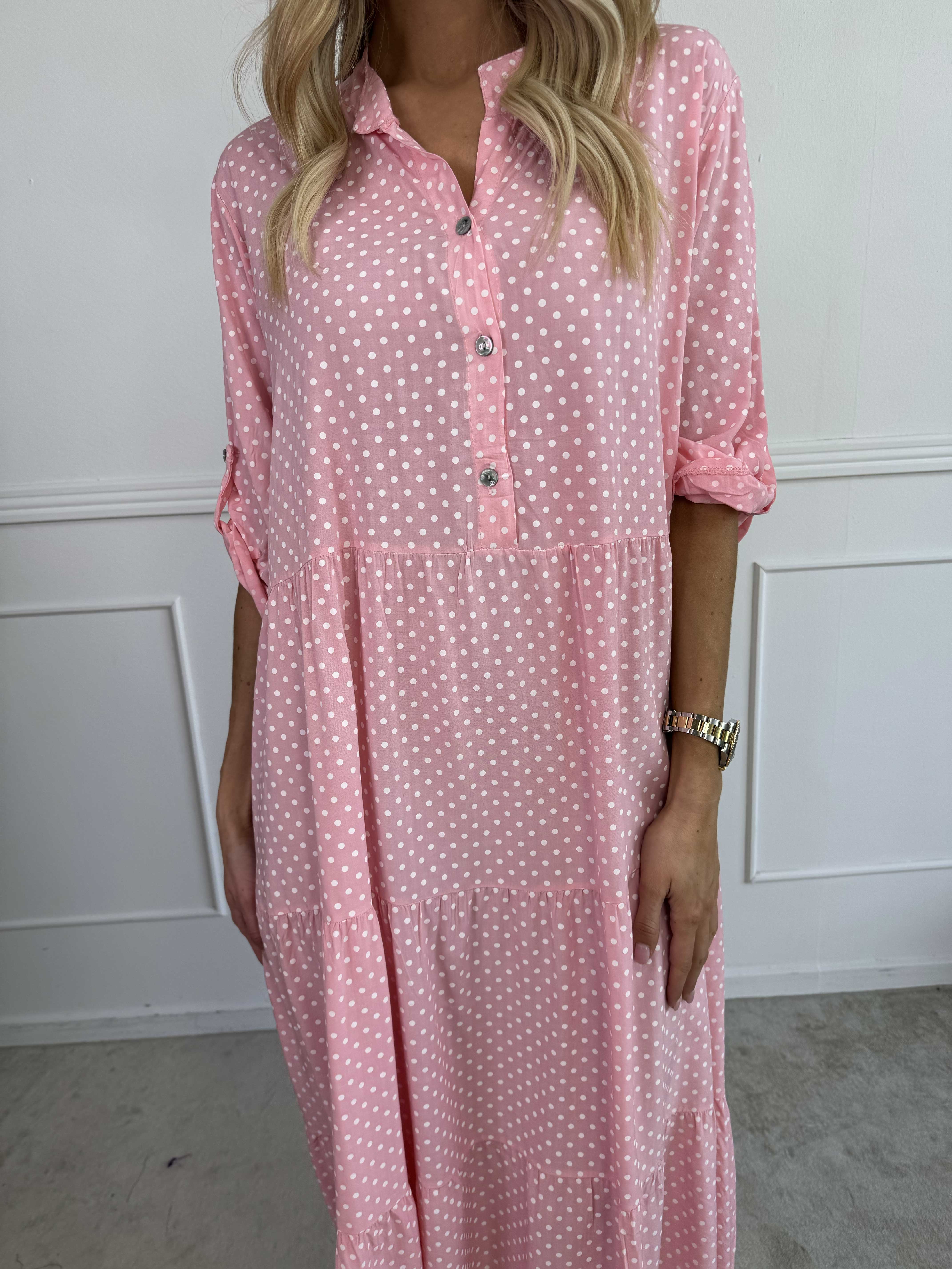 Dotti - Klänning med lager på lager-look i viskos