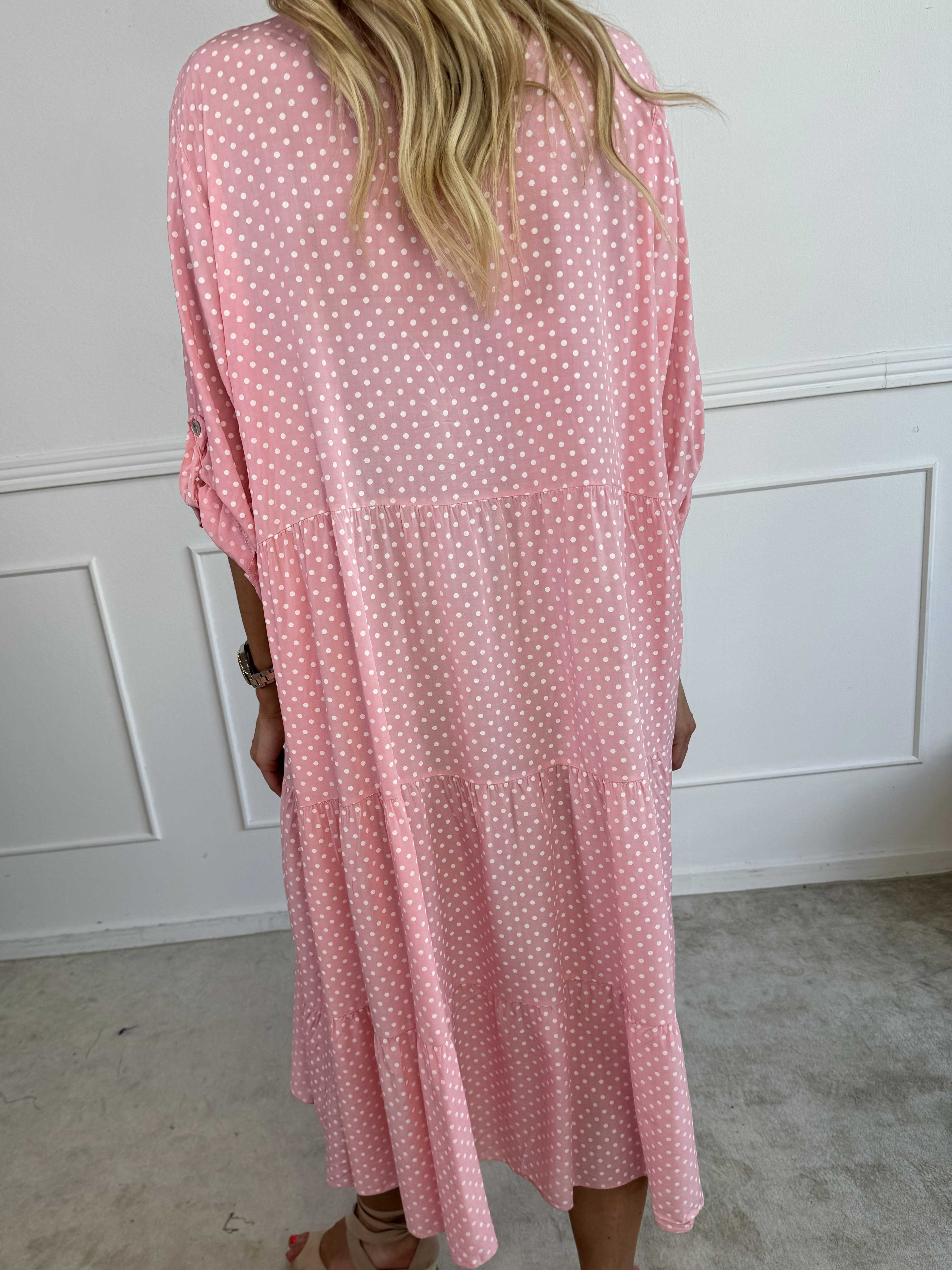 Dotti - Klänning med lager på lager-look i viskos