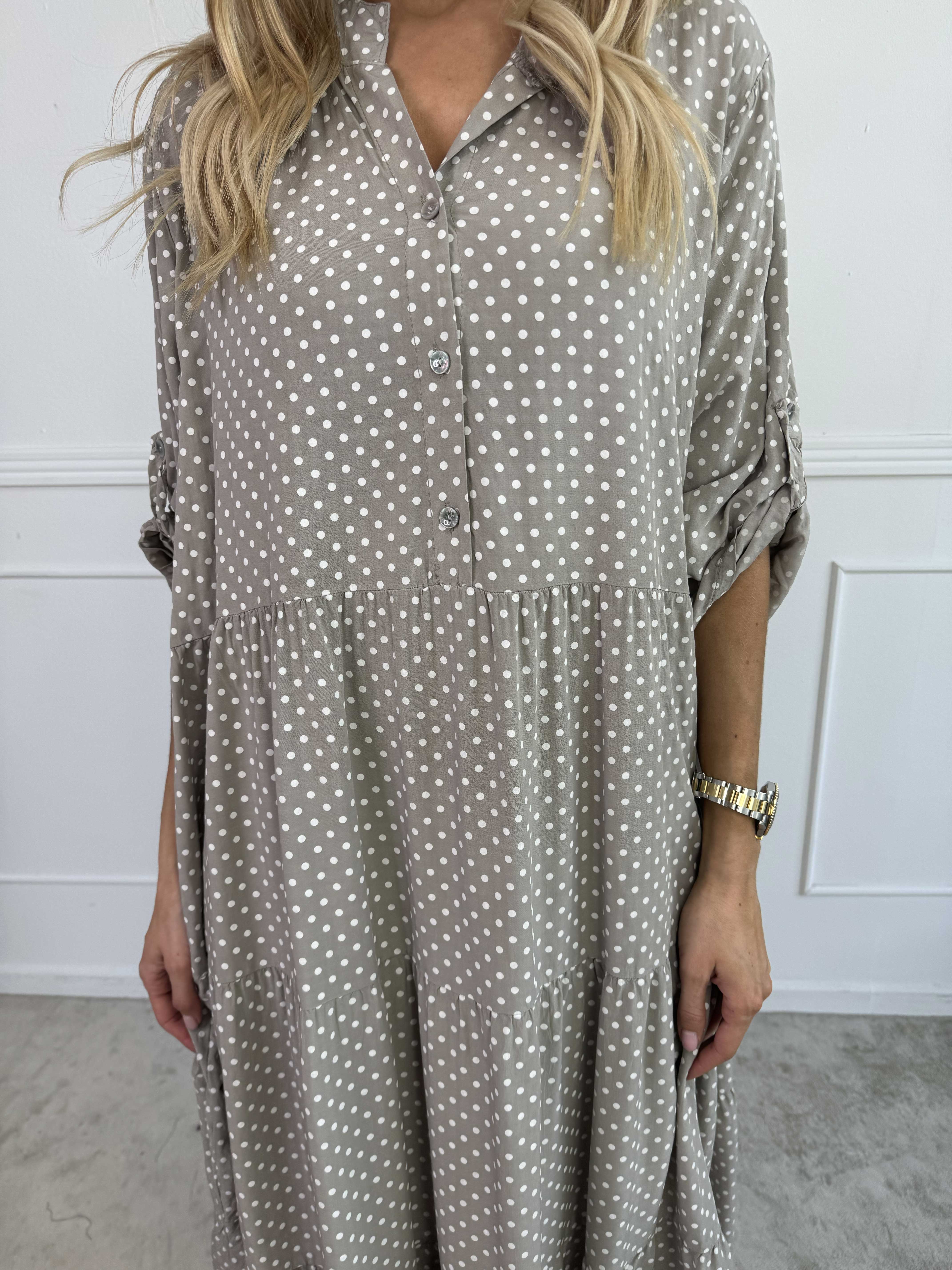 Dotti - Klänning med lager på lager-look i viskos