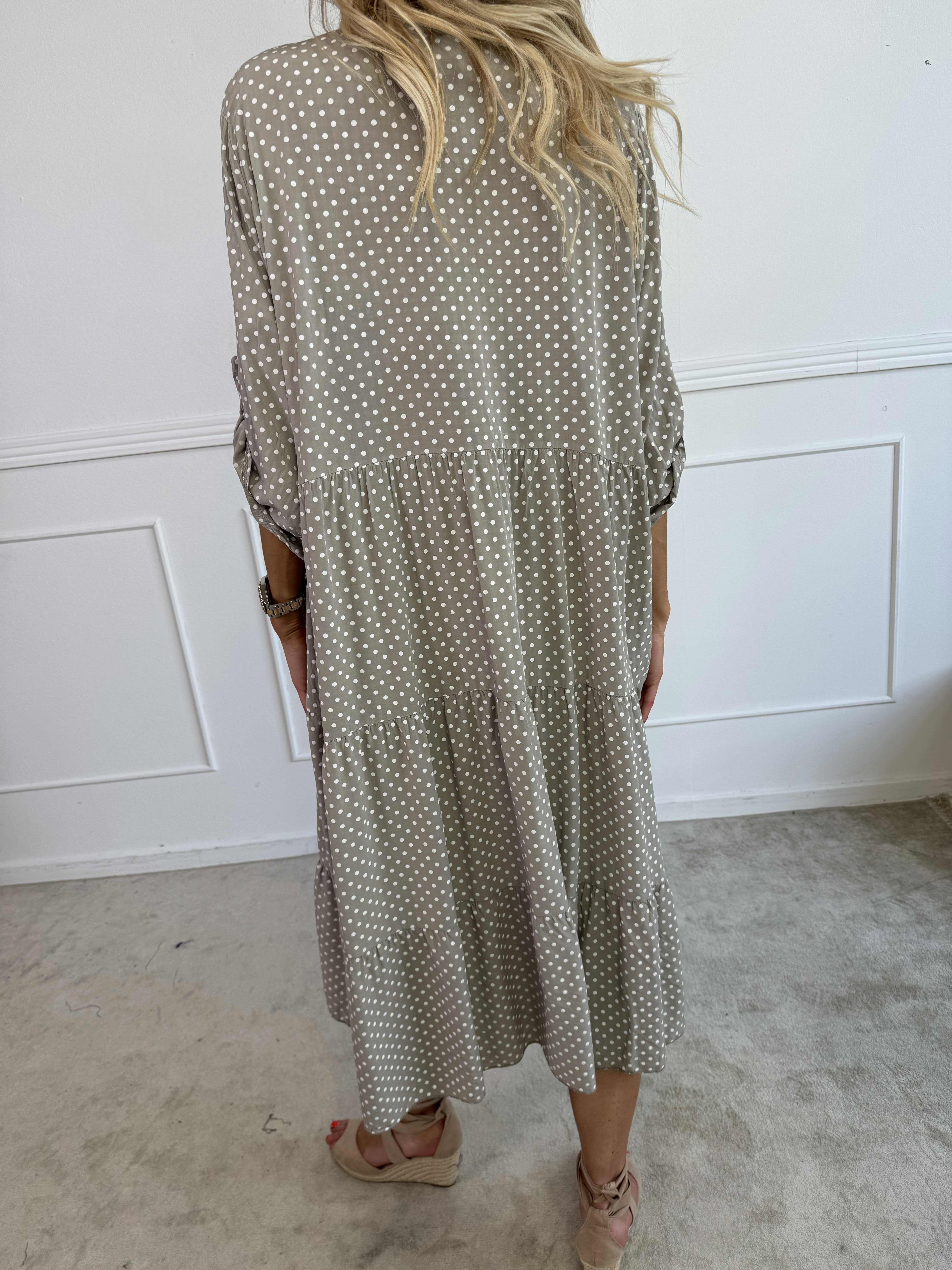 Dotti - Klänning med lager på lager-look i viskos