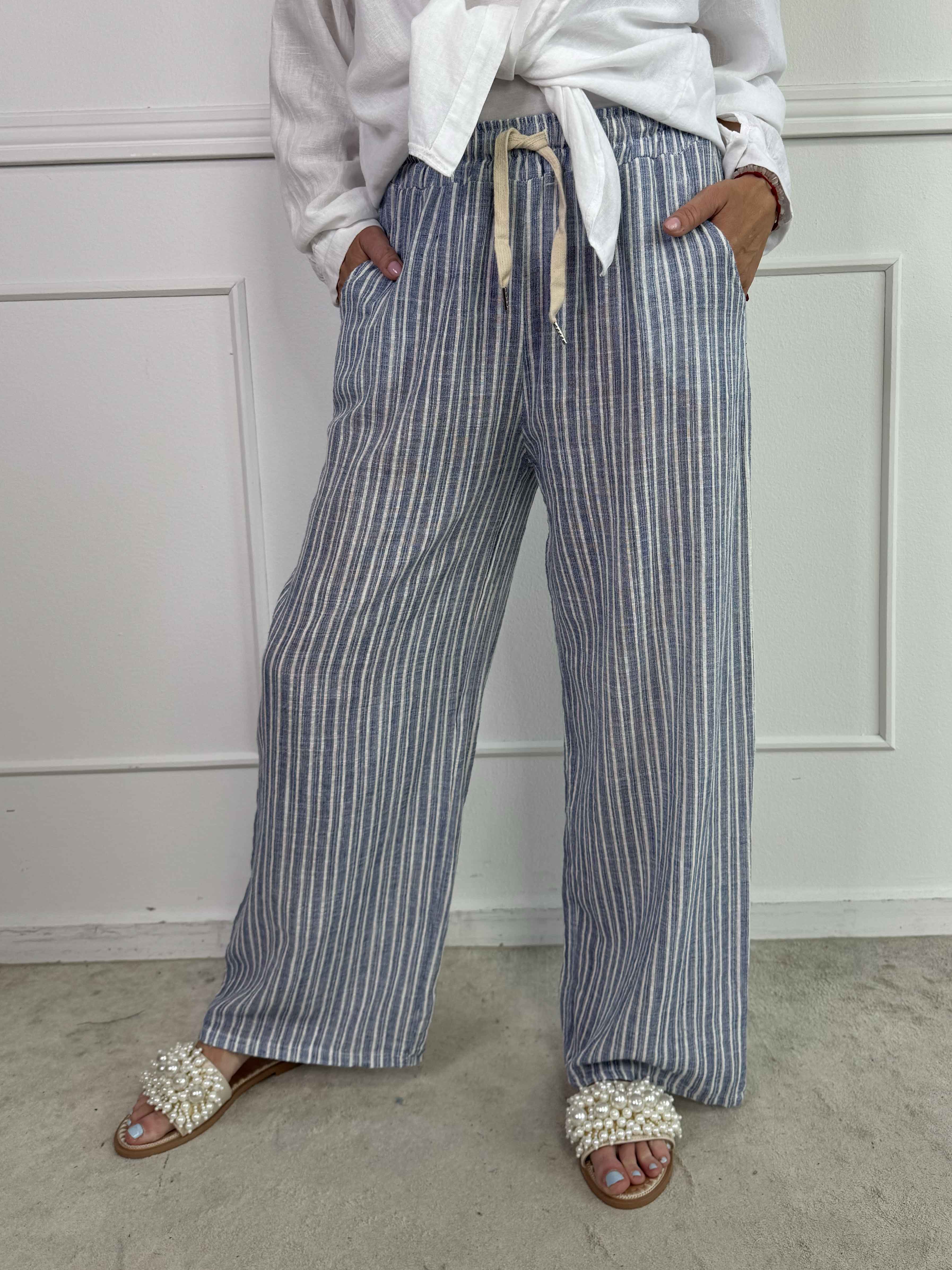 Hannah - Randiga bomullsbyxor