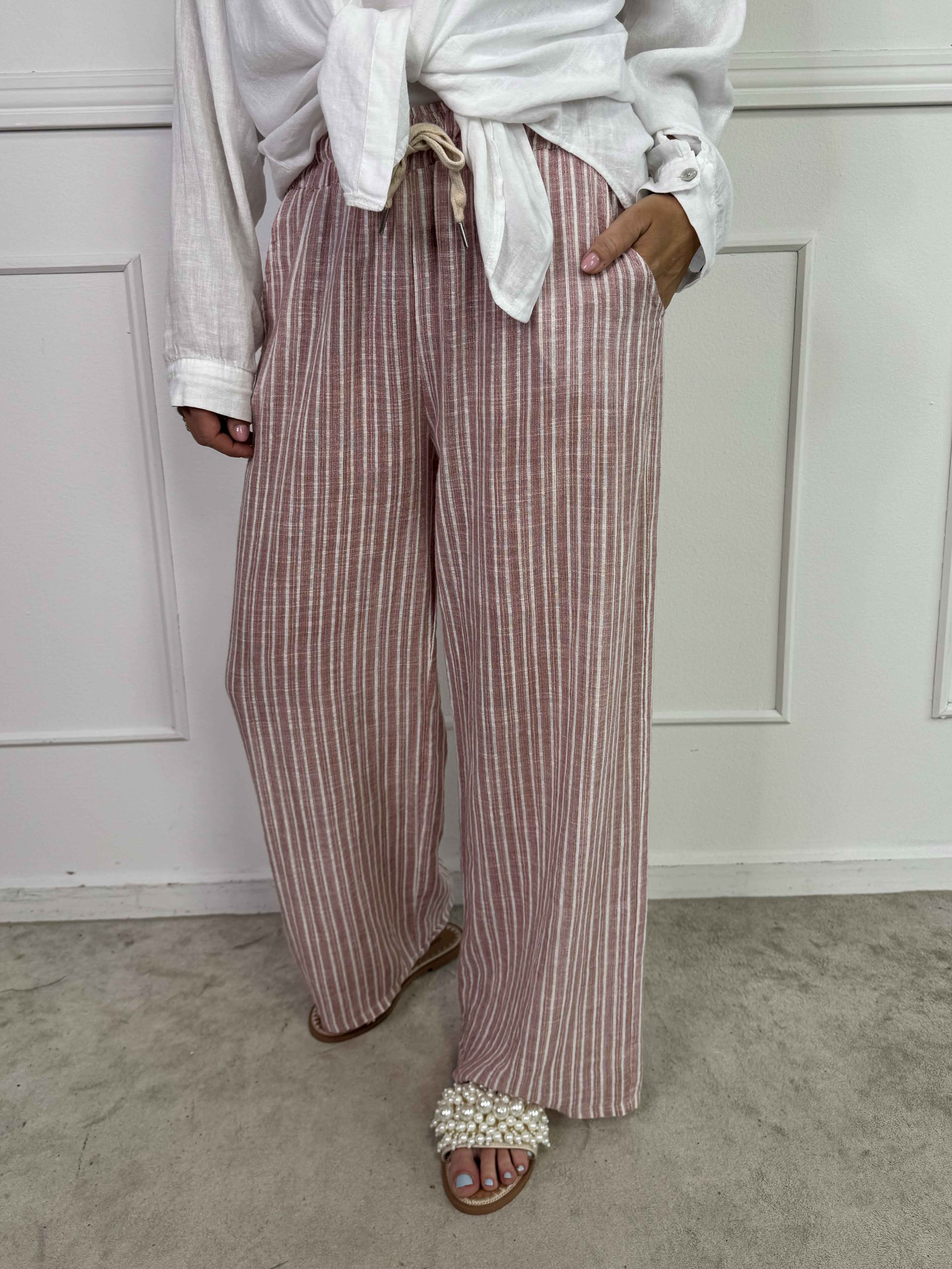 Hannah - Randiga bomullsbyxor