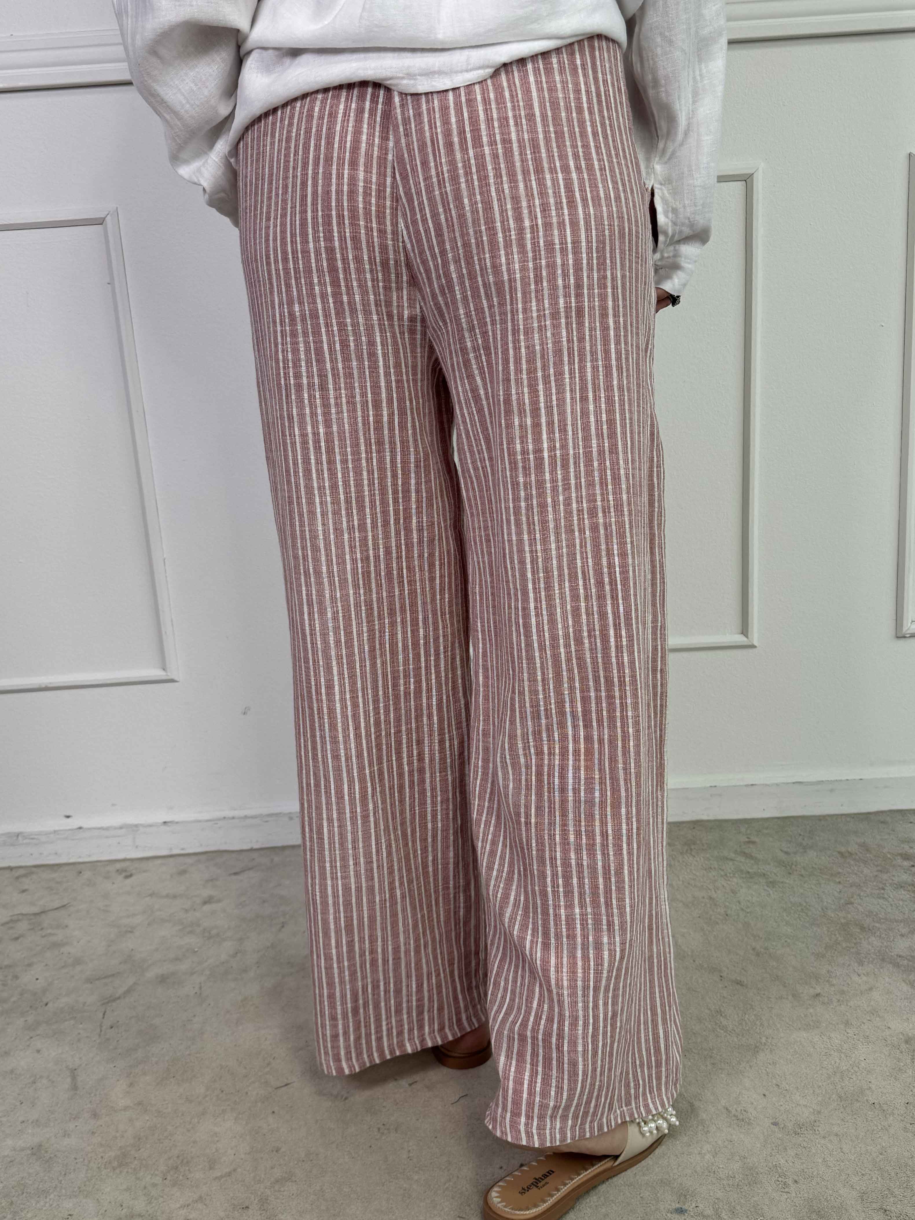 Hannah - Randiga bomullsbyxor