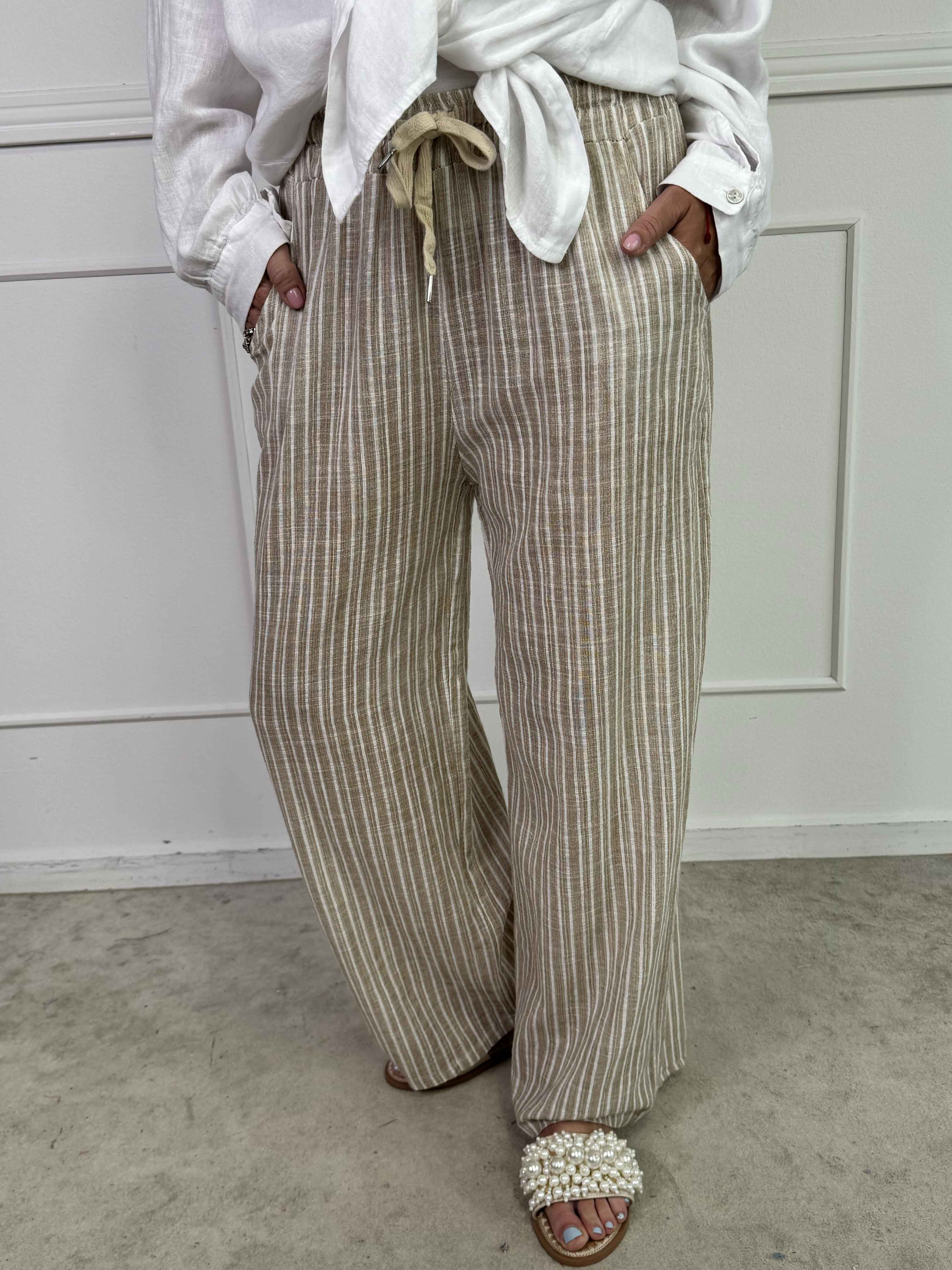 Hannah - Randiga bomullsbyxor