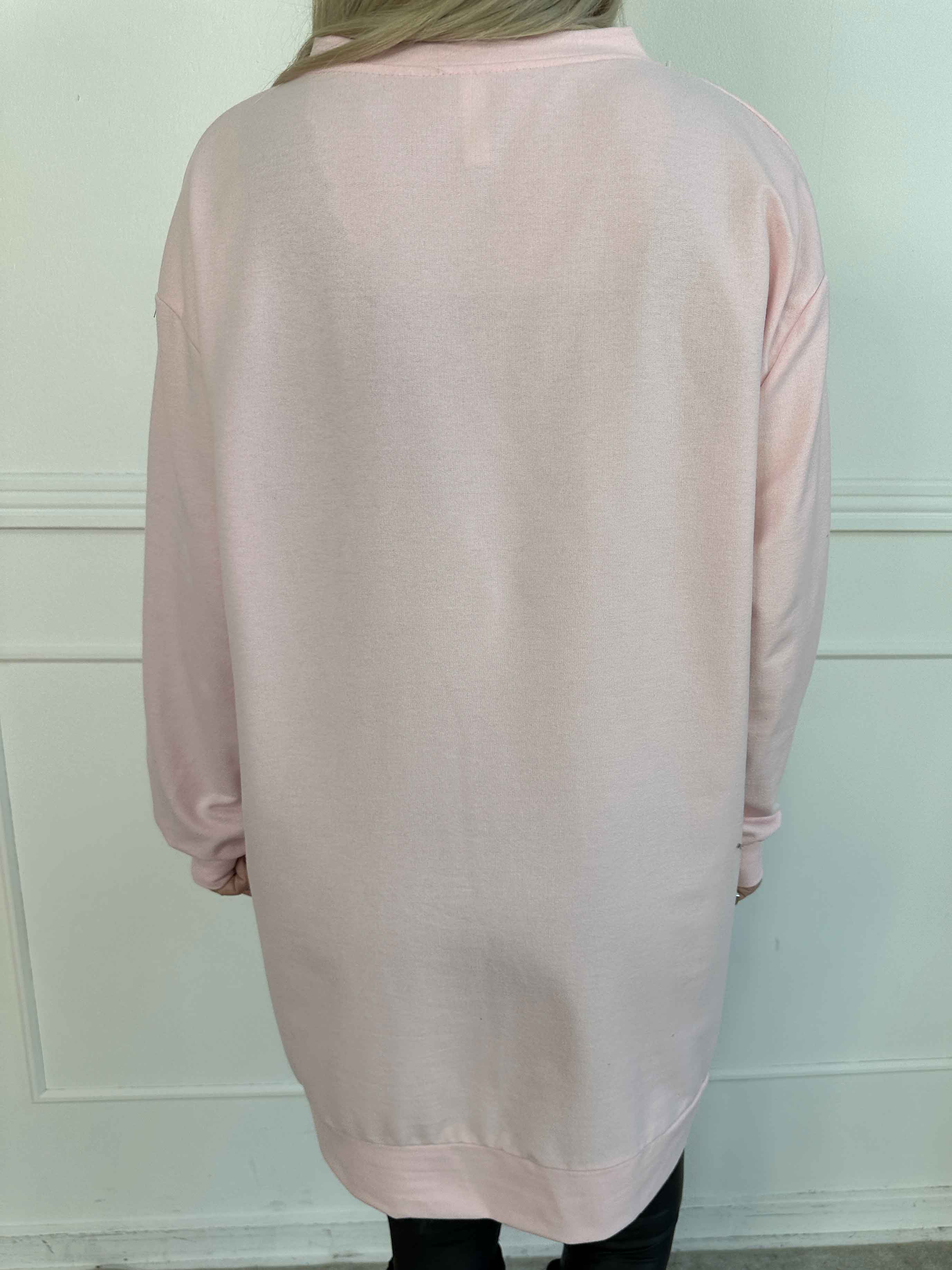 Claudine - Joggingklänning i bomull med texten COPENHAGEN