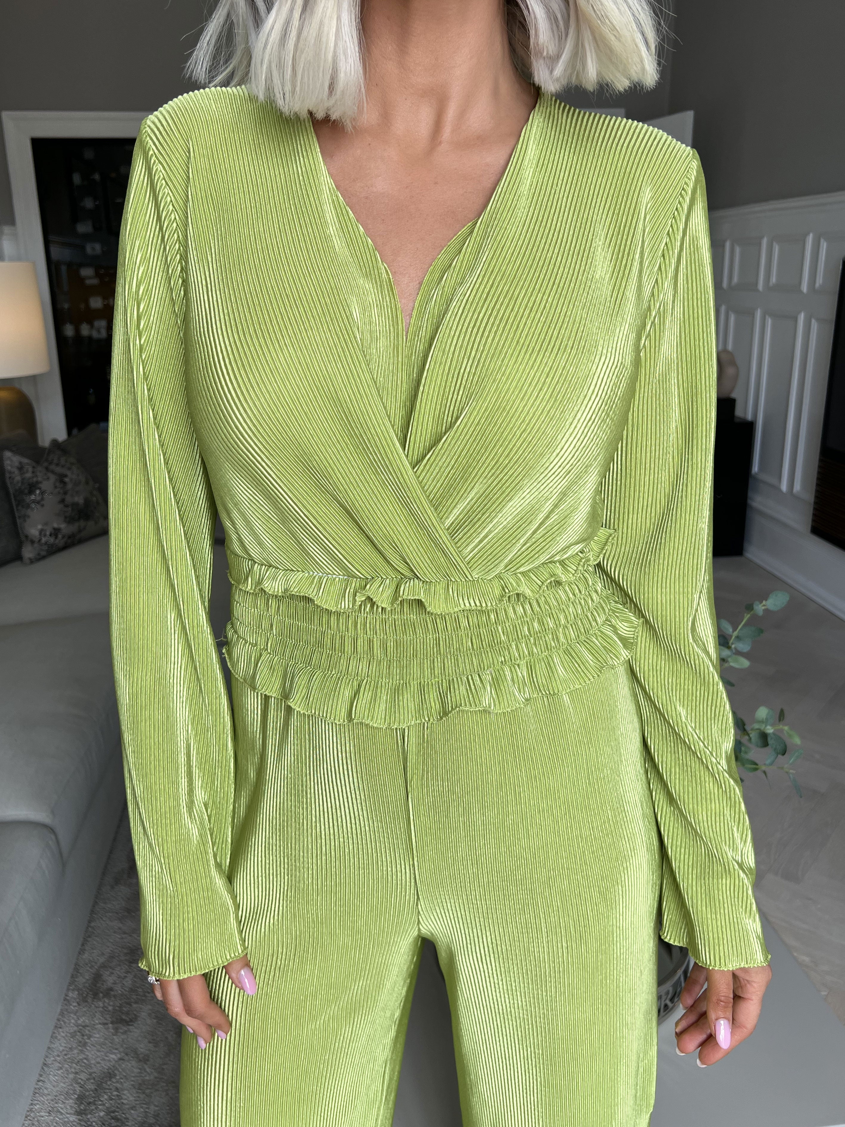 Capri - Plisserad byxdress med resår i midjan