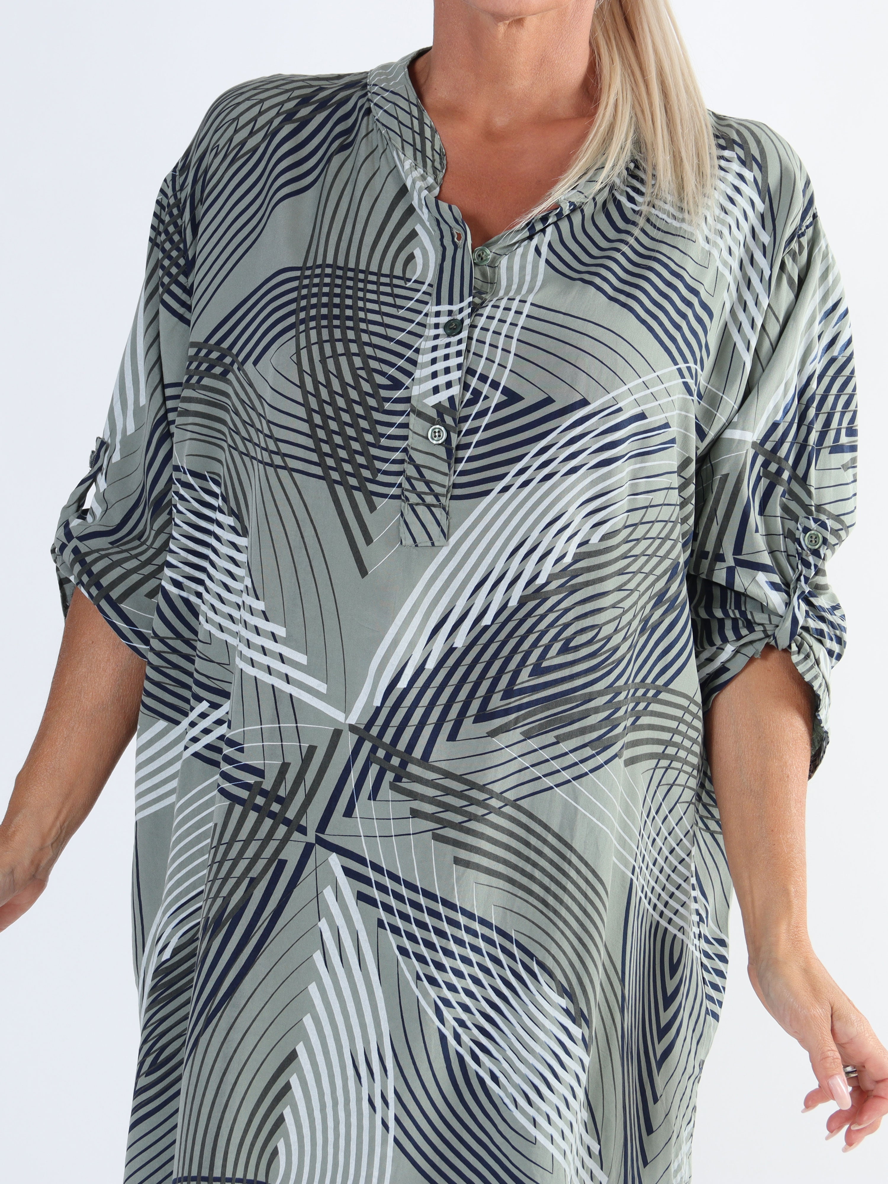 Isidora - Lång plus size tunikaklänning i viskos