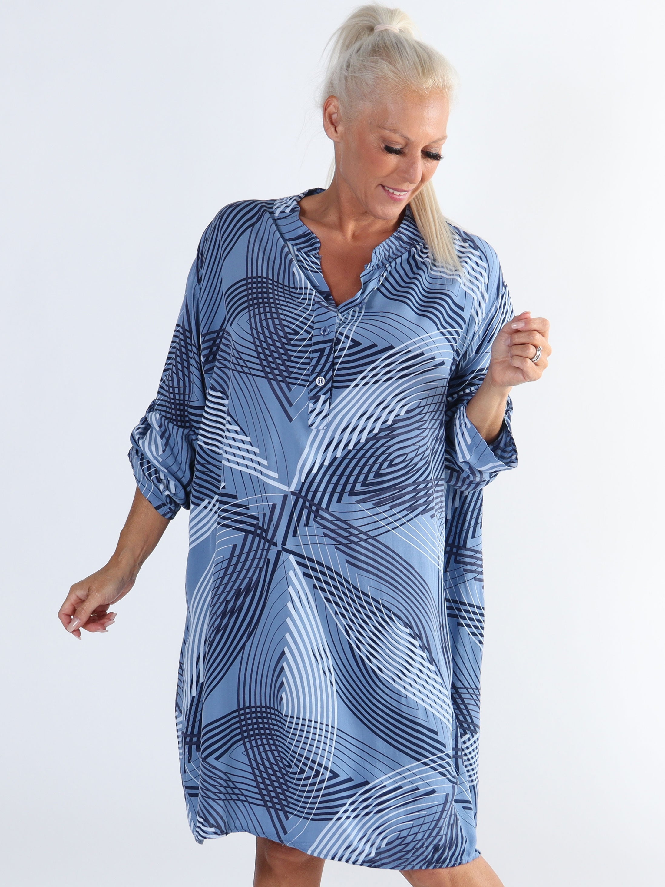 Isidora - Lång plus size tunikaklänning i viskos