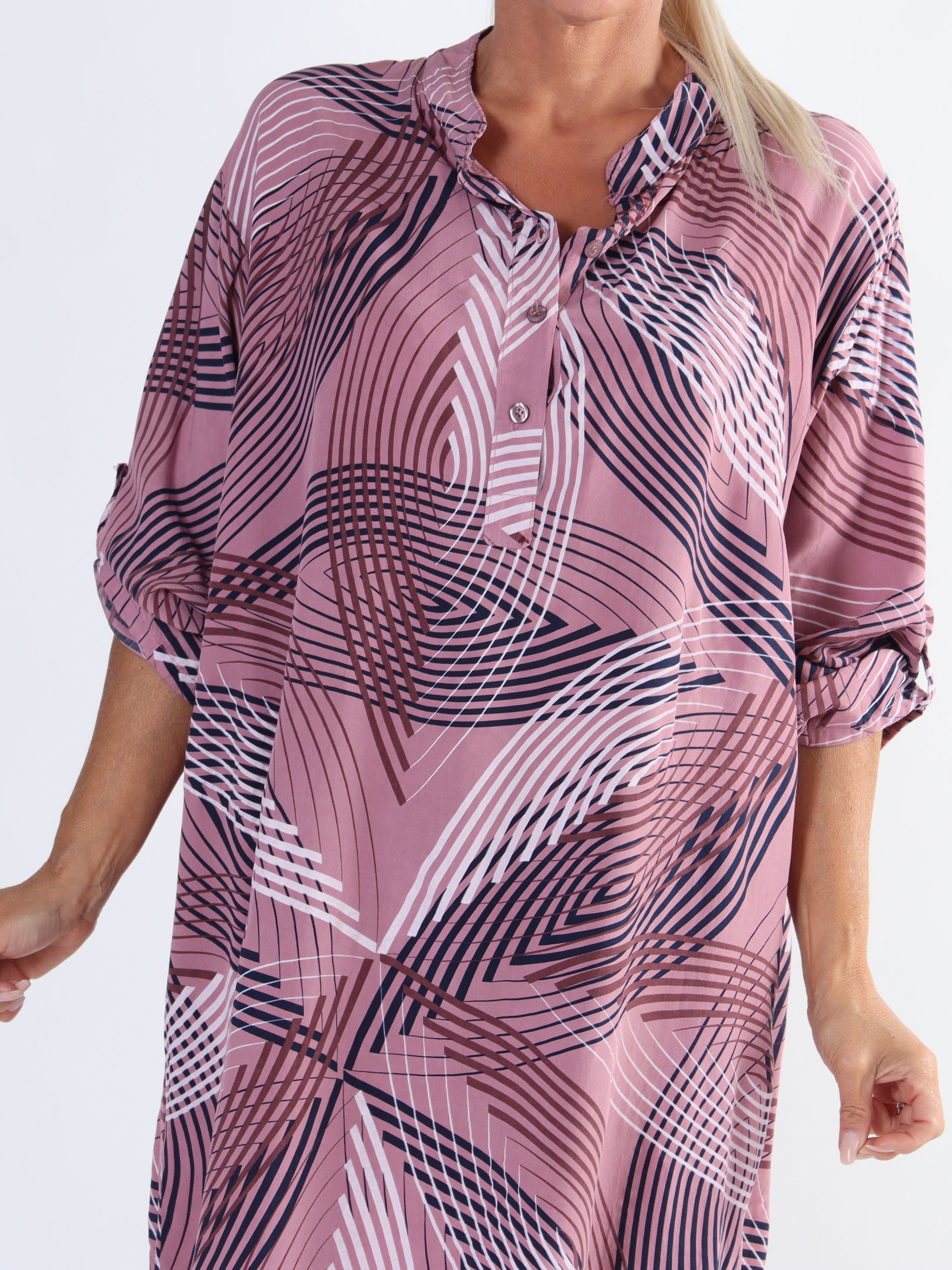 Isidora - Lång plus size tunikaklänning i viskos