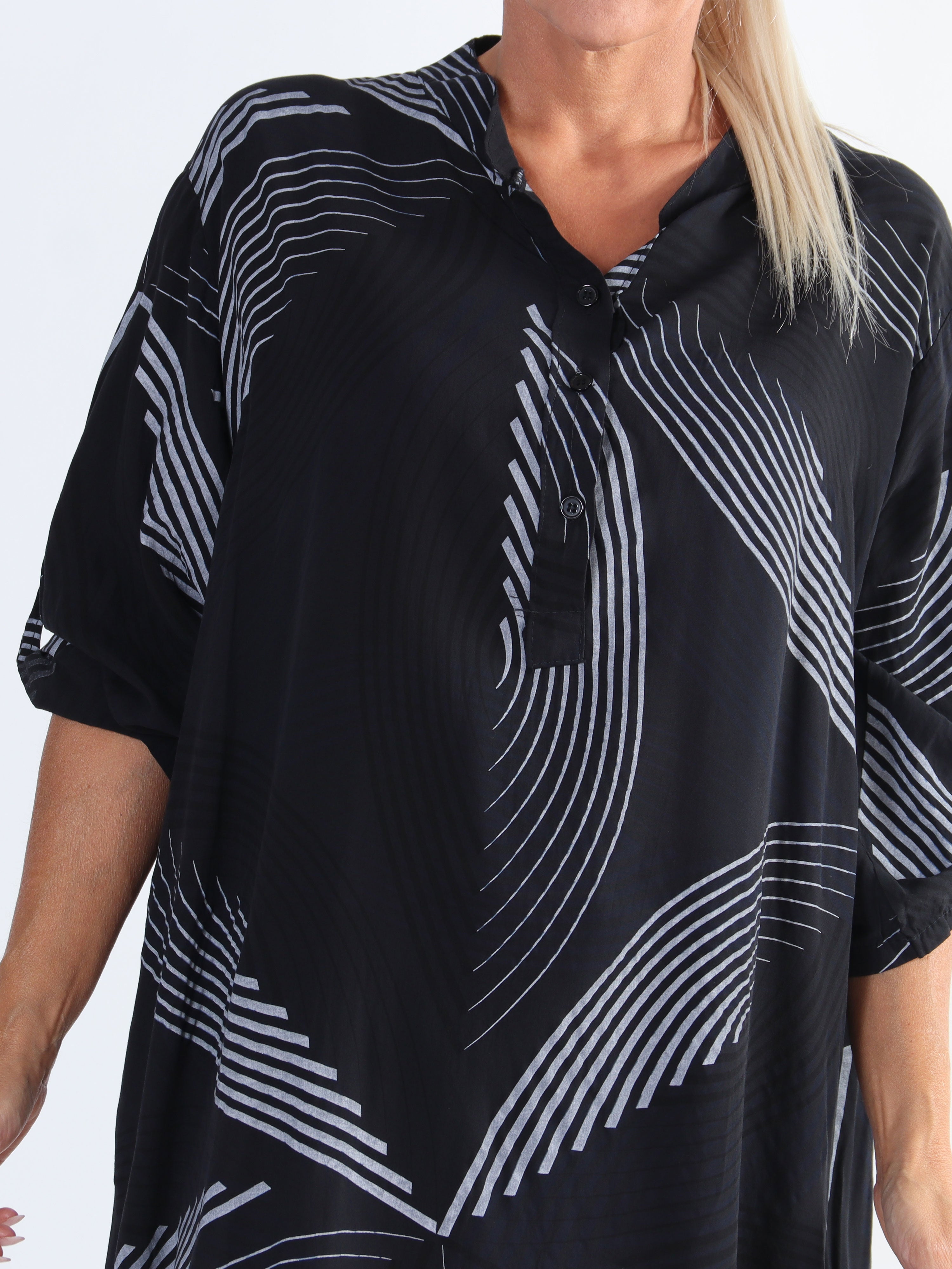 Isidora - Lång plus size tunikaklänning i viskos