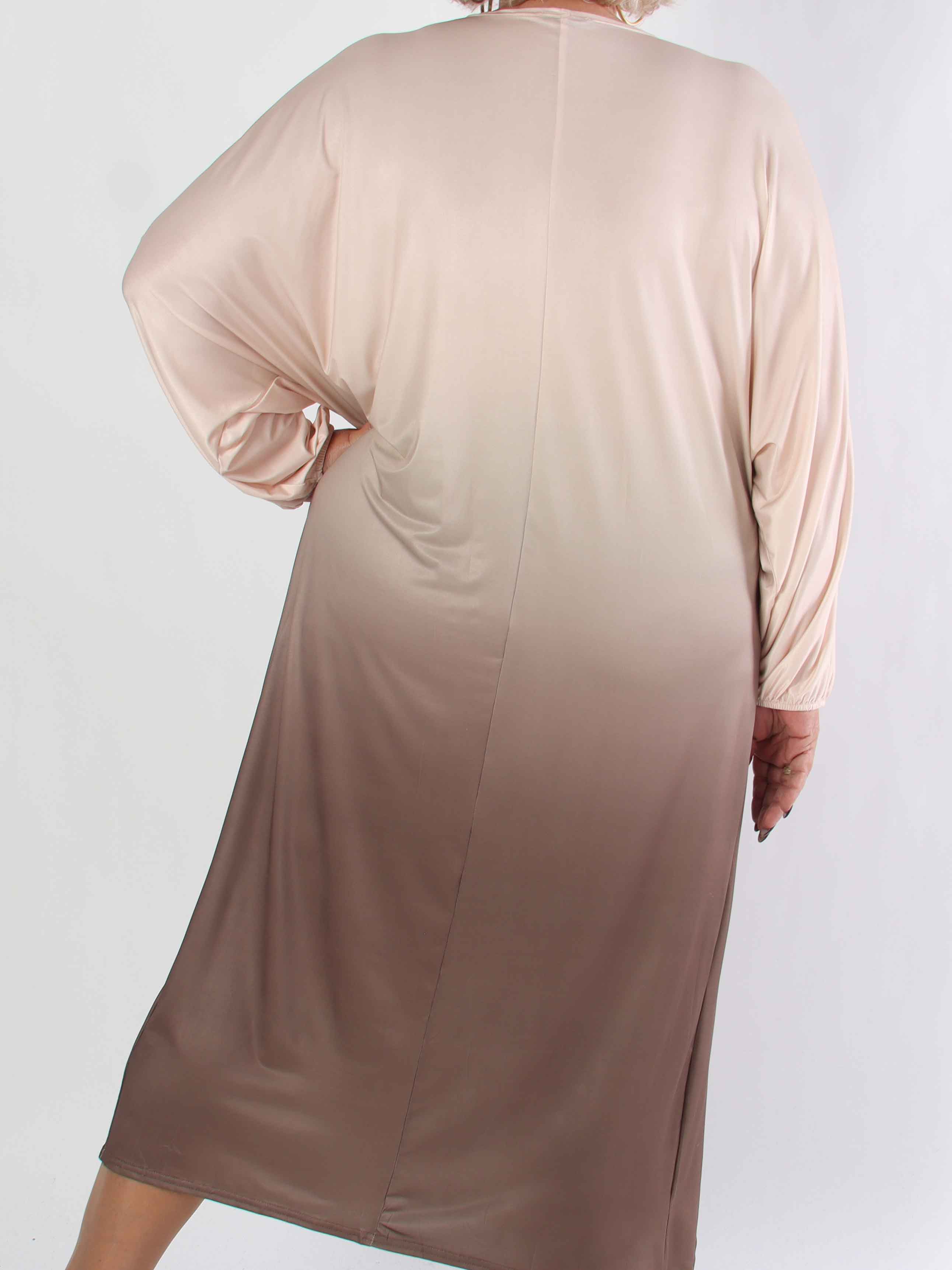 Ismene - Lang plus size tunikakjole i flere farvenuancer