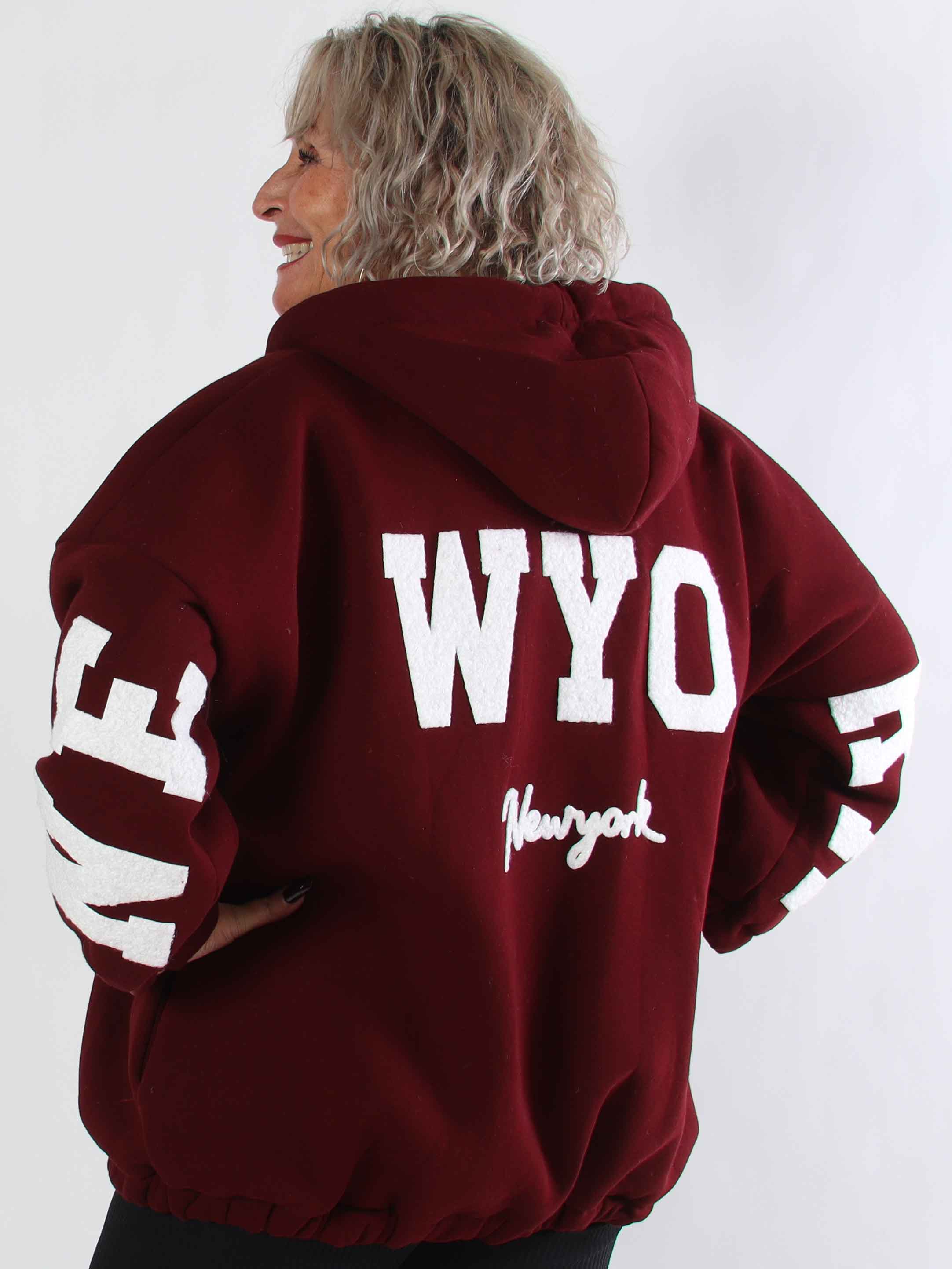 Iverna - Blød plus size oversize hoodie med tekst