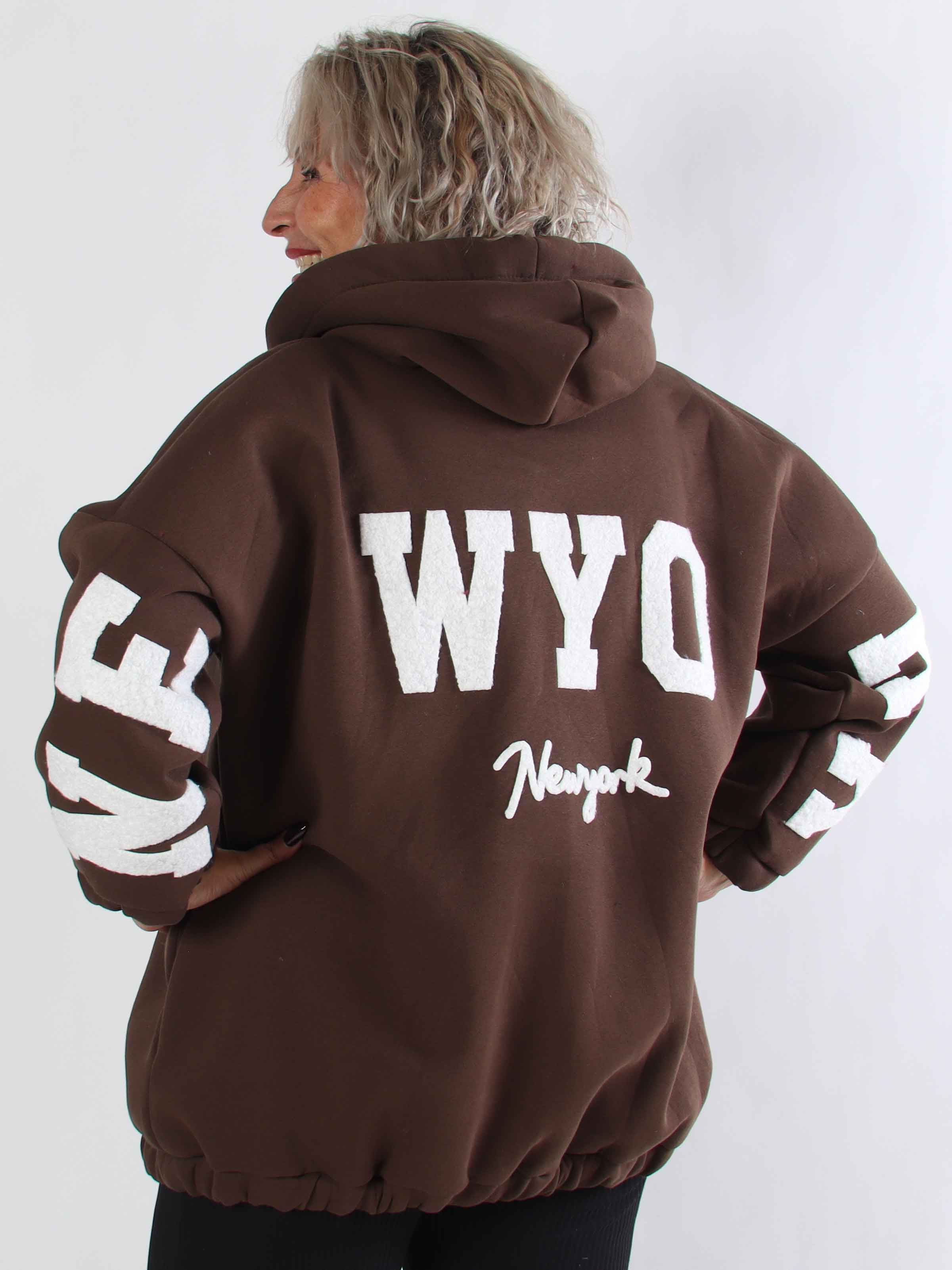 Iverna - Blød plus size oversize hoodie med tekst