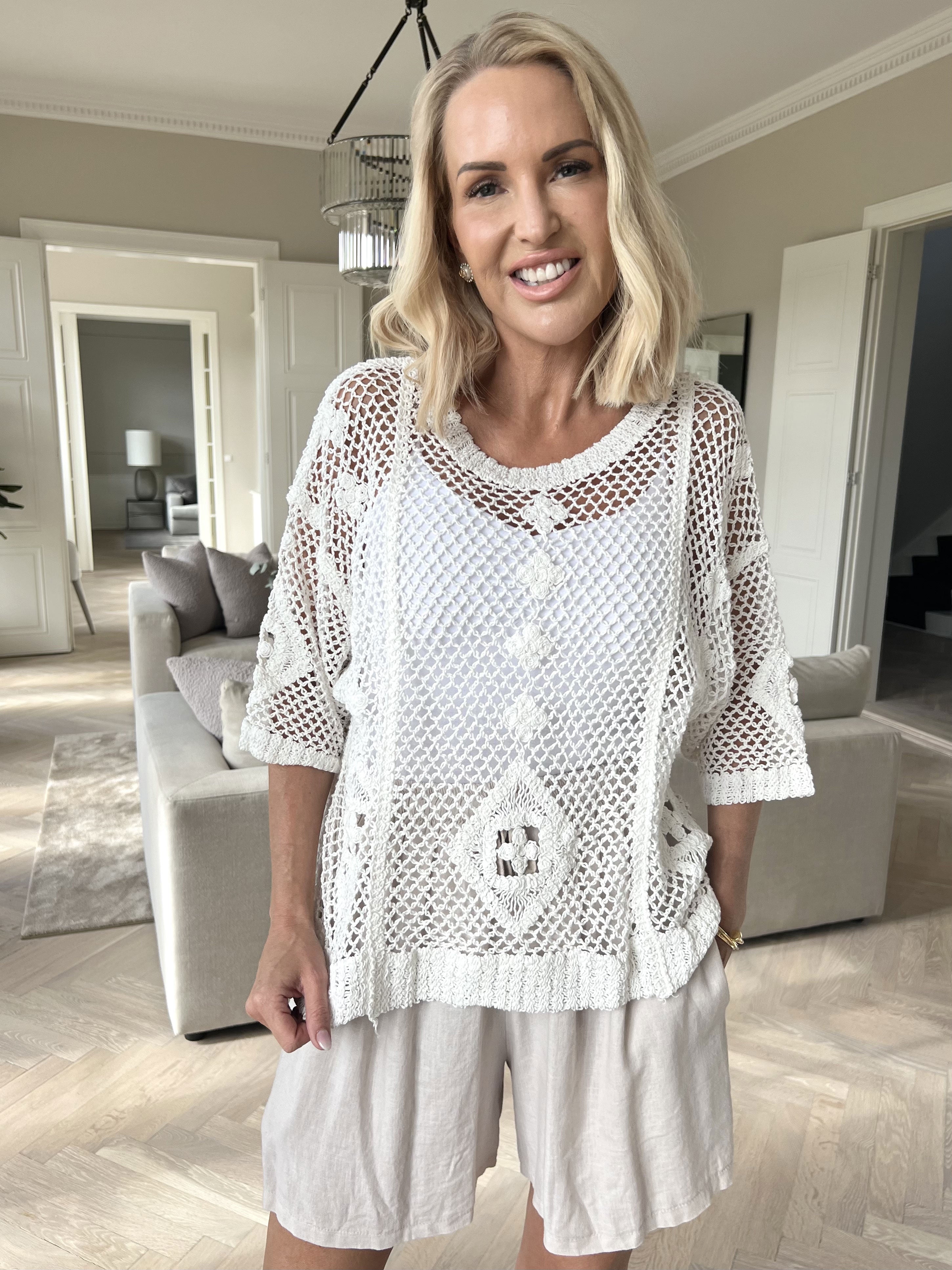 Ivy - Feminin virkad bomullsblus