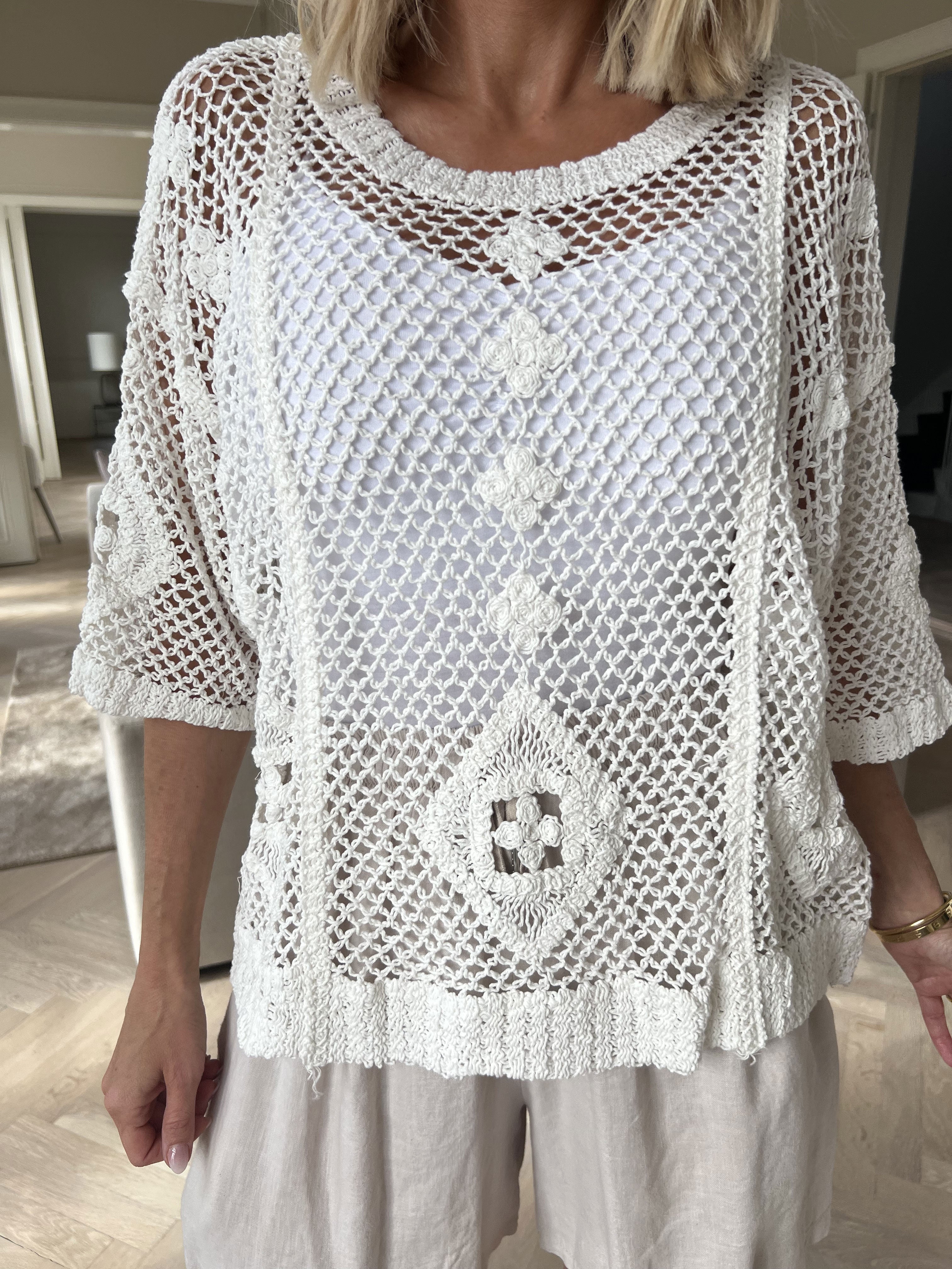 Ivy - Feminin virkad bomullsblus